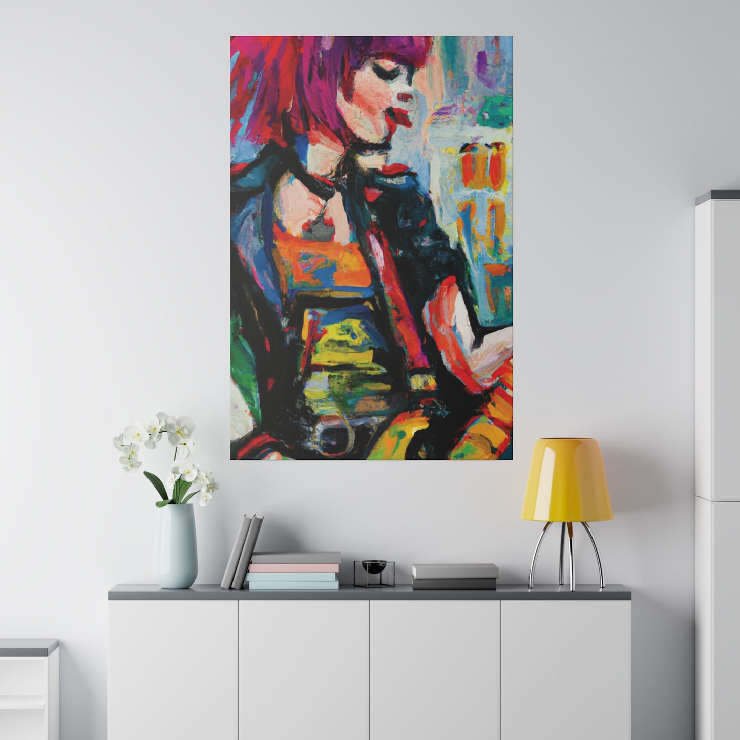 5917U - Rockstar Oil Painting Style Print | Poster | Home Decor | Wall Art | Music Art | Canvas