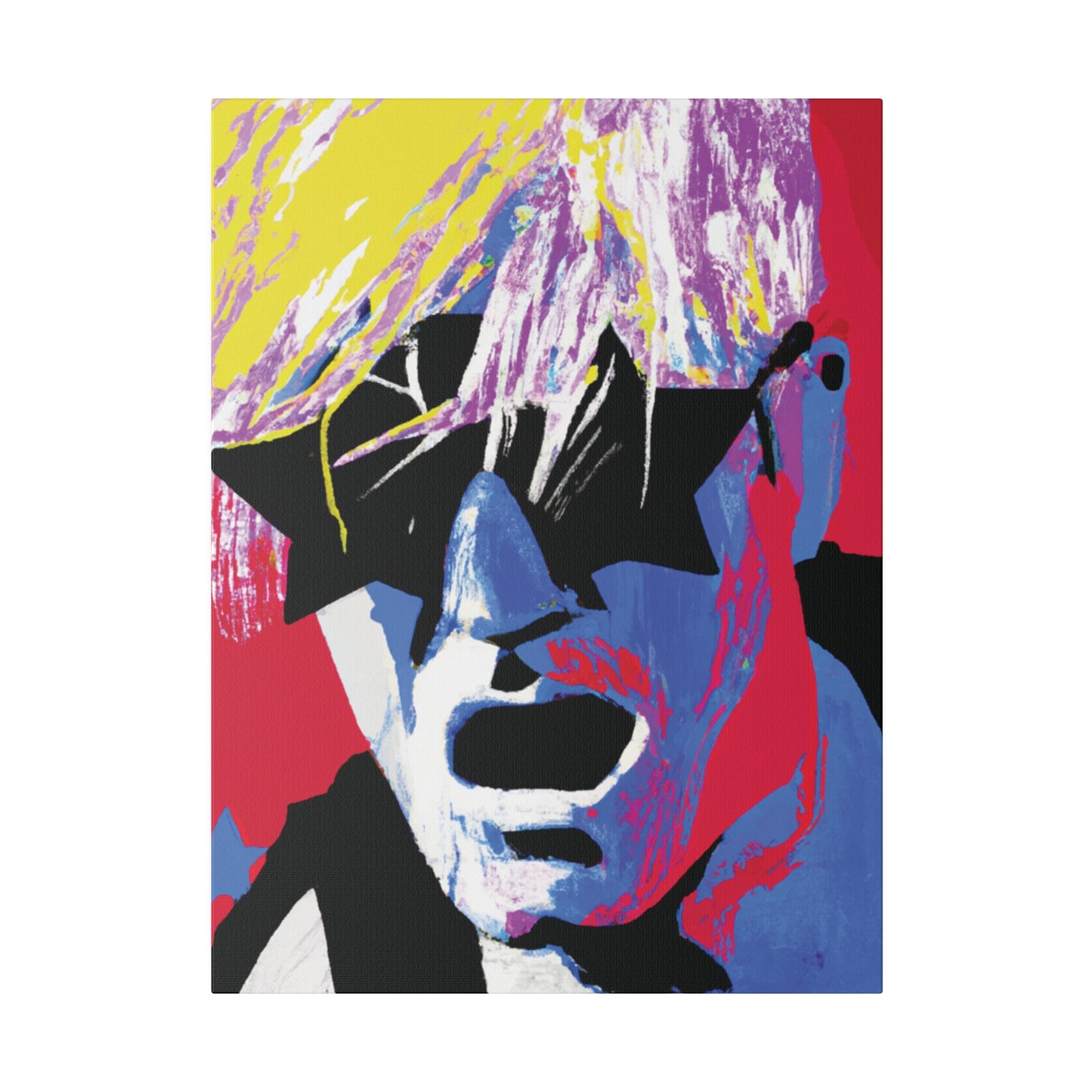 4837X - Rockstar Painting Print | Face | Abstract | Poster | Home Decor | Wall Art | Music Art | Canvas