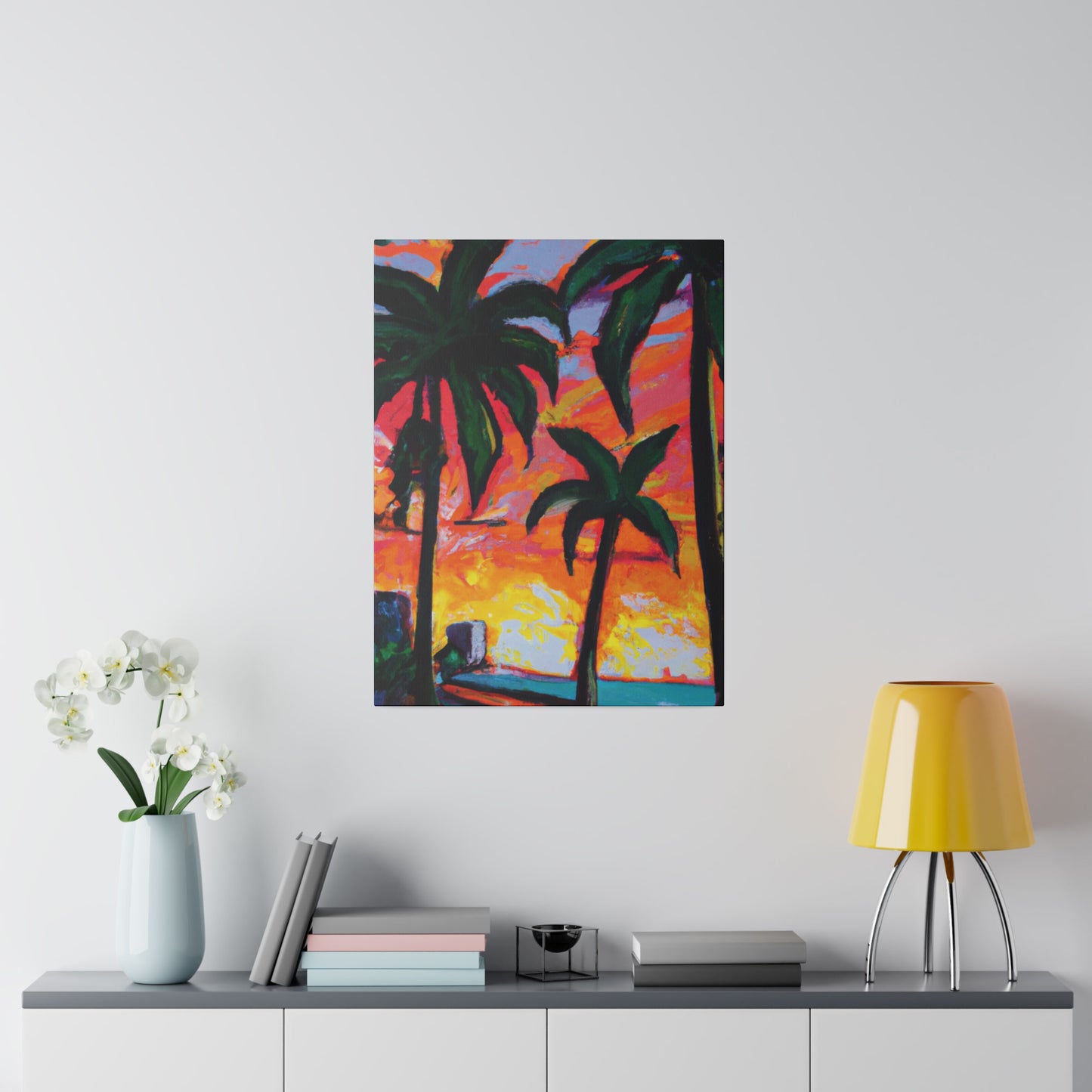 5471R - Miami Beach Sunset Painting Print | Miami | Beach | Sunset | Poster | Home Decor | Wall Art | Canvas