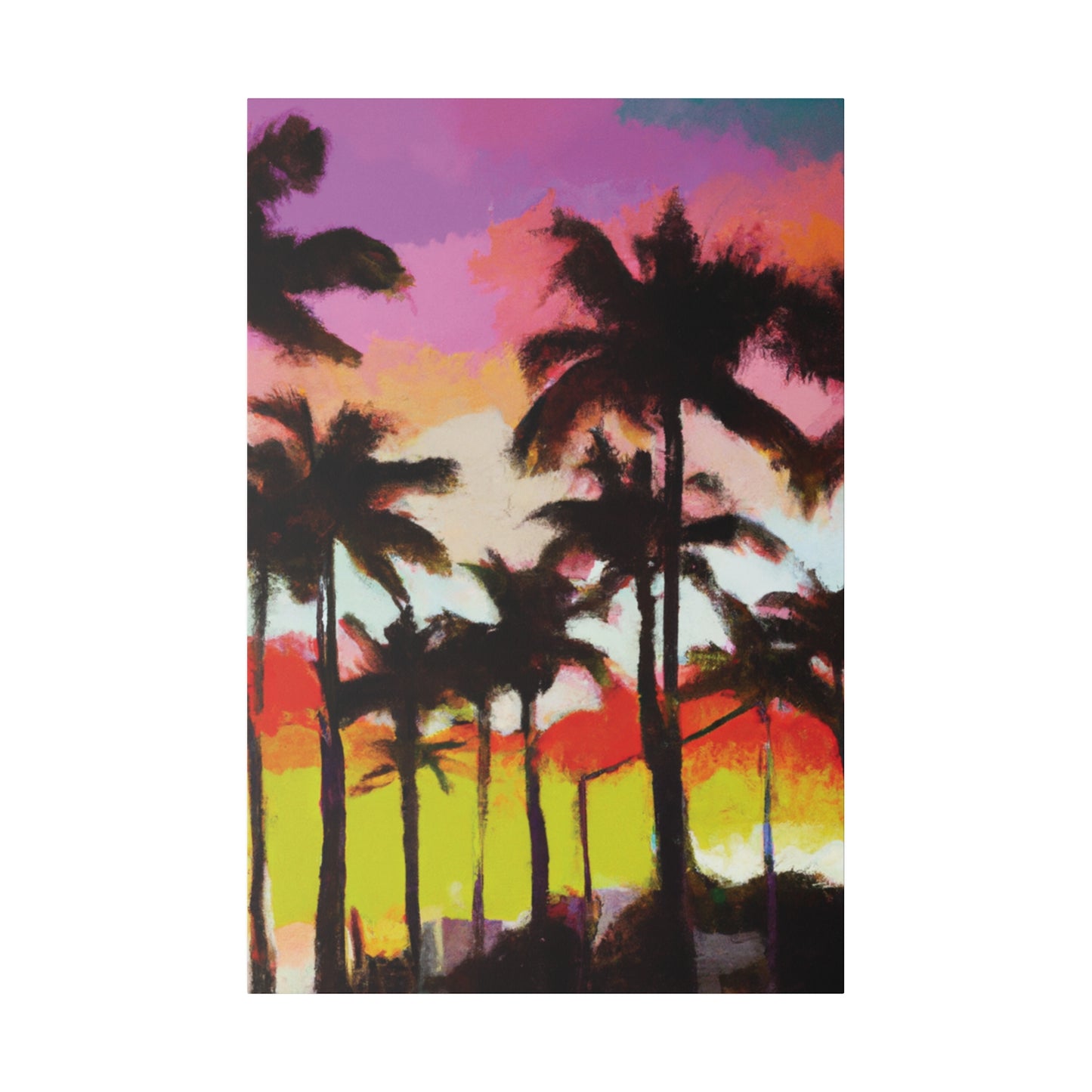 2187U - Miami Beach Sunset Painting Print | Miami | Beach | Sunset | Poster | Home Decor | Wall Art | Canvas