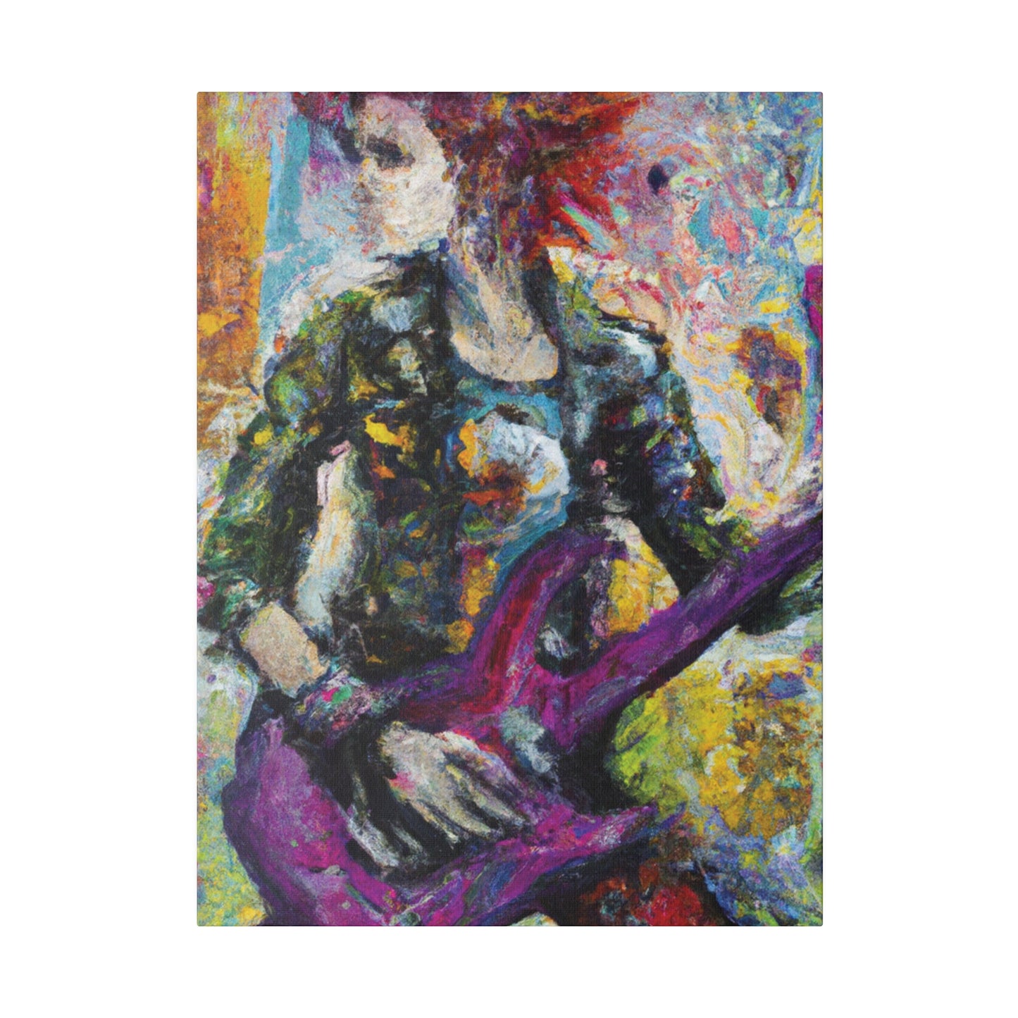 5487U - Rockstar Oil Painting Style Print | Poster | Home Decor | Wall Art | Music Art | Canvas