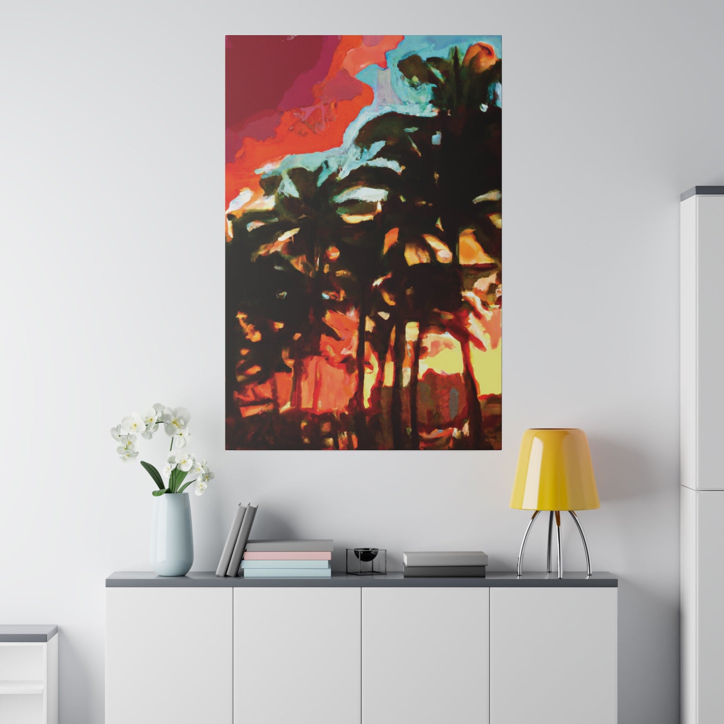 4052W - Miami Beach Sunset Painting Print | Miami | Beach | Sunset | Poster | Home Decor | Wall Art | Canvas