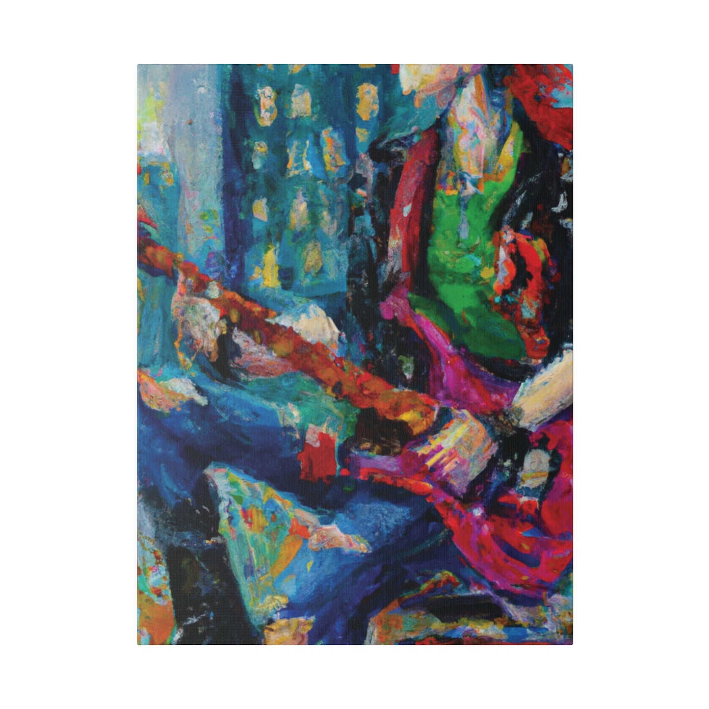 5937P - Rockstar Oil Painting Style Print | Poster | Home Decor | Wall Art | Music Art | Canvas