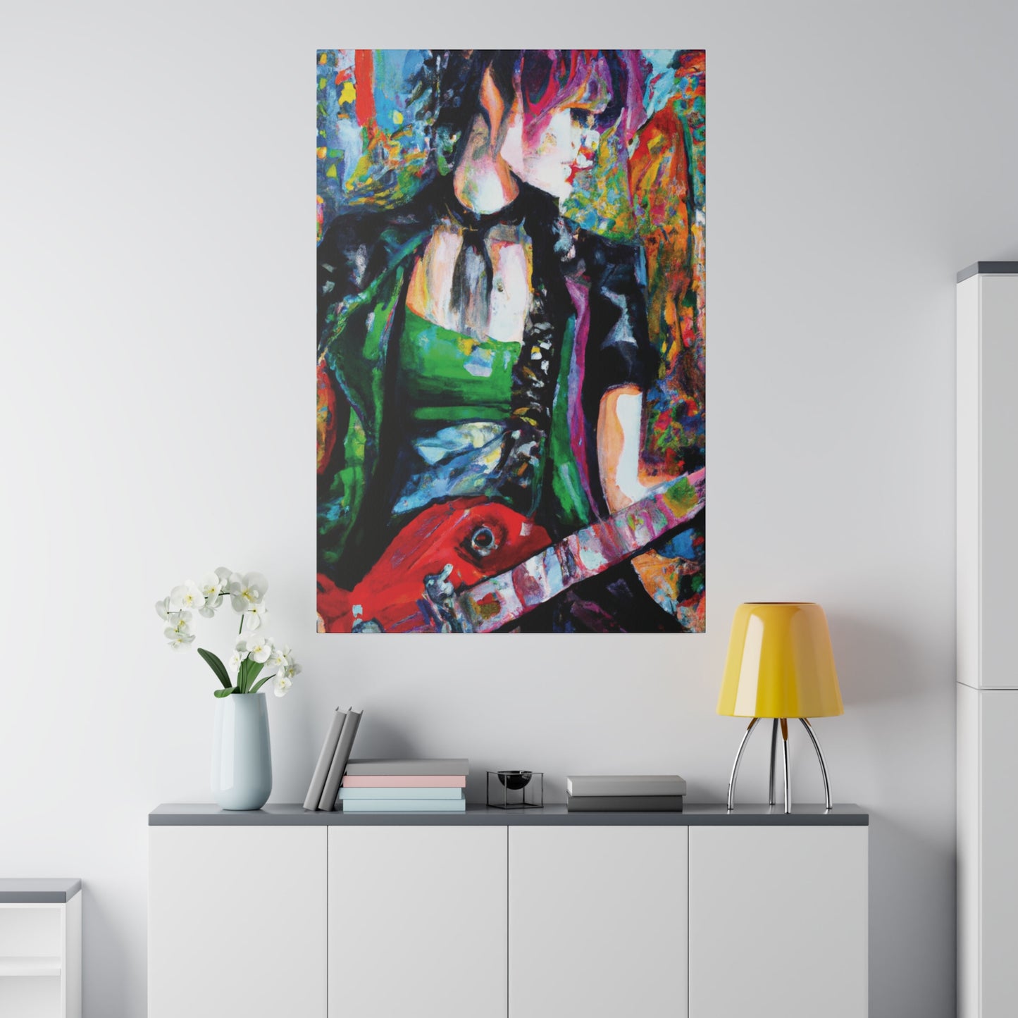 9737J - Rockstar Oil Painting Style Print | Poster | Home Decor | Wall Art | Music Art | Canvas
