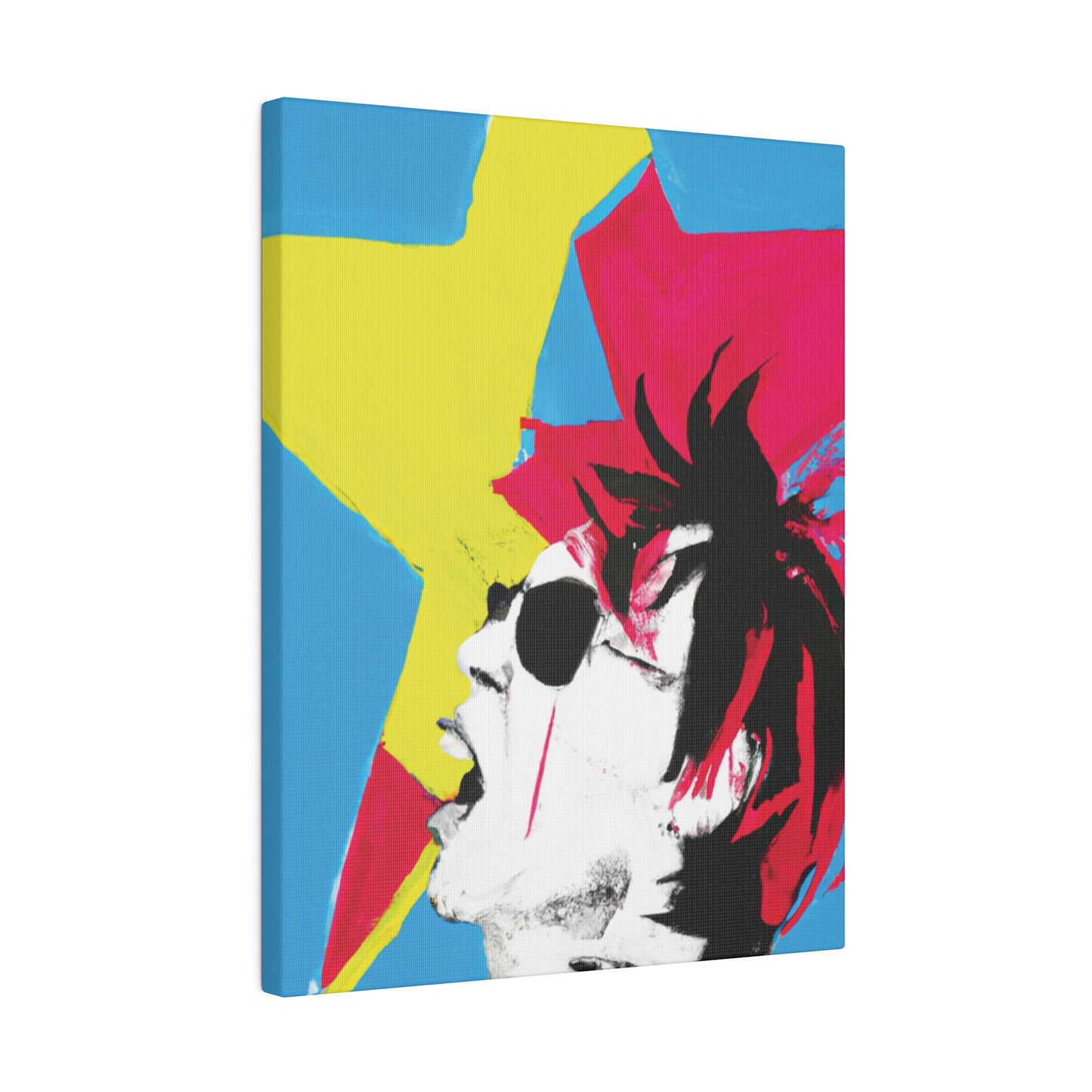 7179X - Rockstar Painting Print | Face | Abstract | Poster | Home Decor | Wall Art | Music Art | Canvas