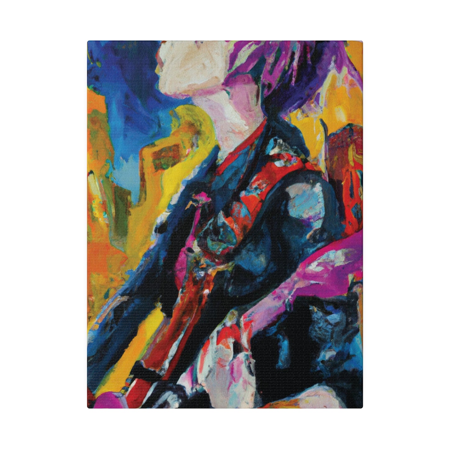8245D - Rockstar Oil Painting Style Print | Poster | Home Decor | Wall Art | Music Art | Canvas