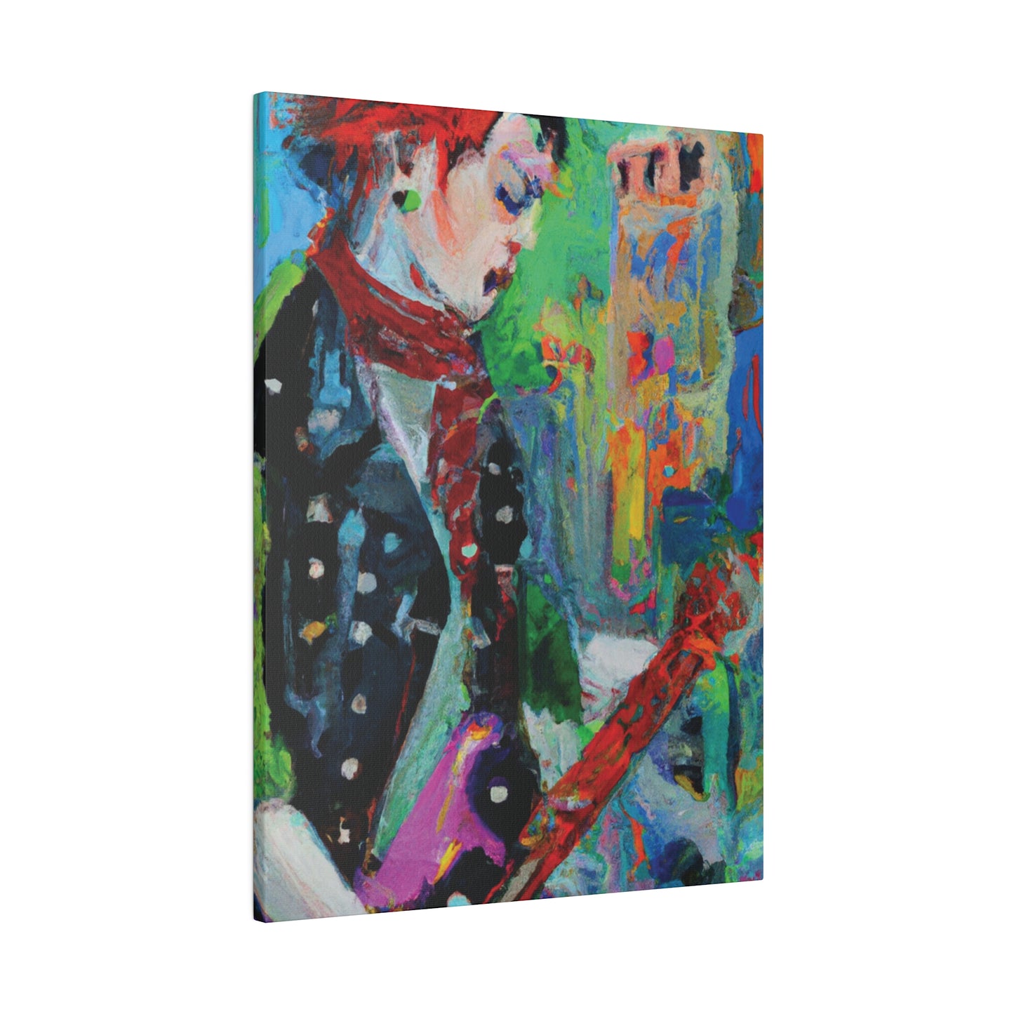 9721W - Rockstar Oil Painting Style Print | Poster | Home Decor | Wall Art | Music Art | Canvas