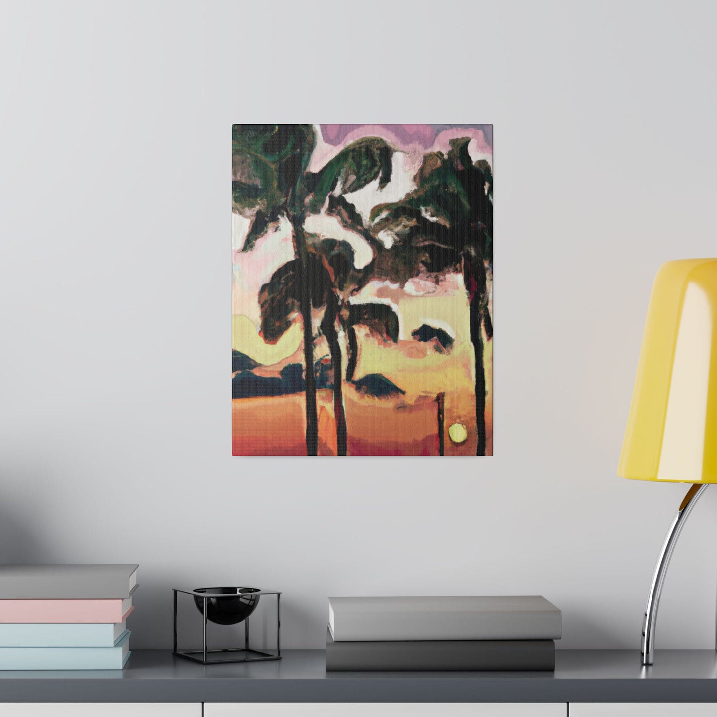 8274F - Miami Beach Sunset Painting Print | Miami | Beach | Sunset | Poster | Home Decor | Wall Art | Canvas