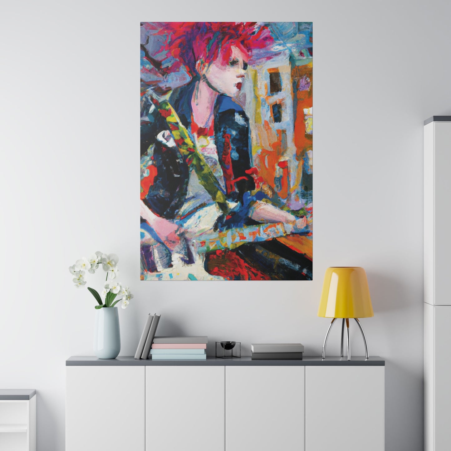3276D - Rockstar Oil Painting Style Print | Poster | Home Decor | Wall Art | Music Art | Canvas