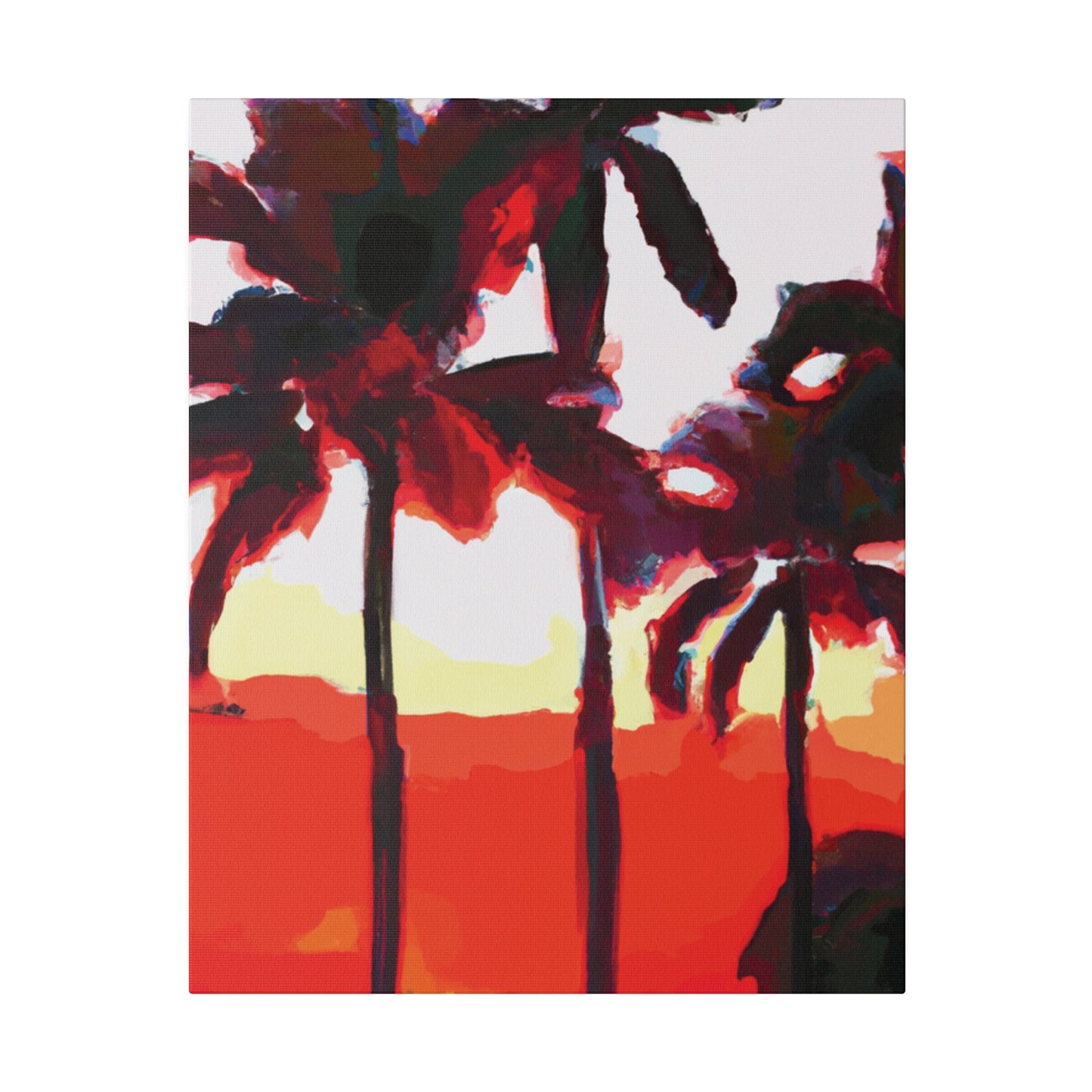 6831K - Miami Beach Sunset Painting Print | Miami | Beach | Sunset | Poster | Home Decor | Wall Art | Canvas