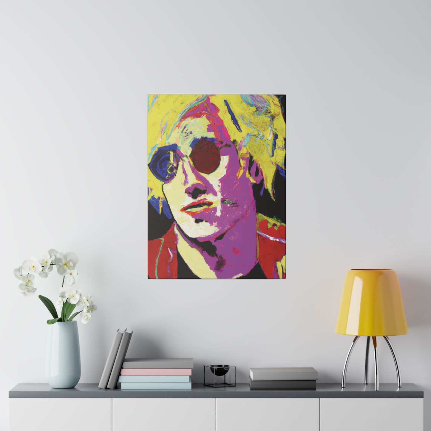 9642H - Rockstar Painting Print | Face | Abstract | Poster | Home Decor | Wall Art | Music Art | Canvas