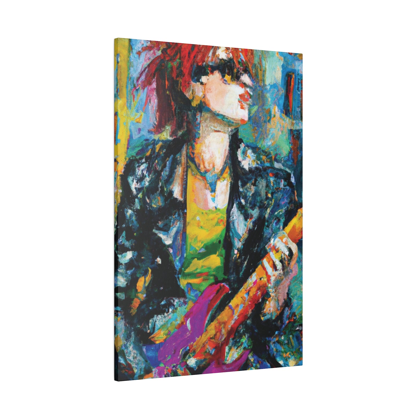 4638F - Rockstar Oil Painting Style Print | Poster | Home Decor | Wall Art | Music Art | Canvas