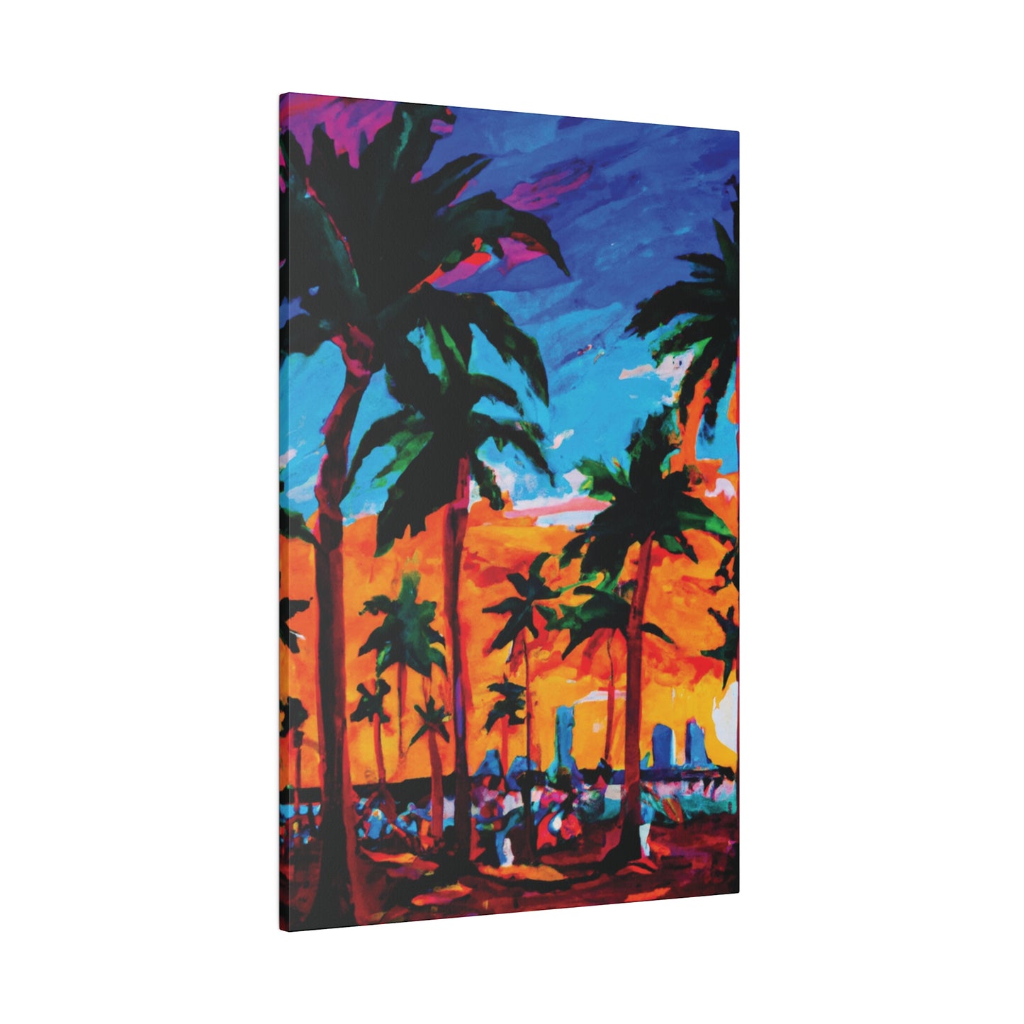 8453X - Miami Beach Sunset Painting Print | Miami | Beach | Sunset | Poster | Home Decor | Wall Art | Canvas