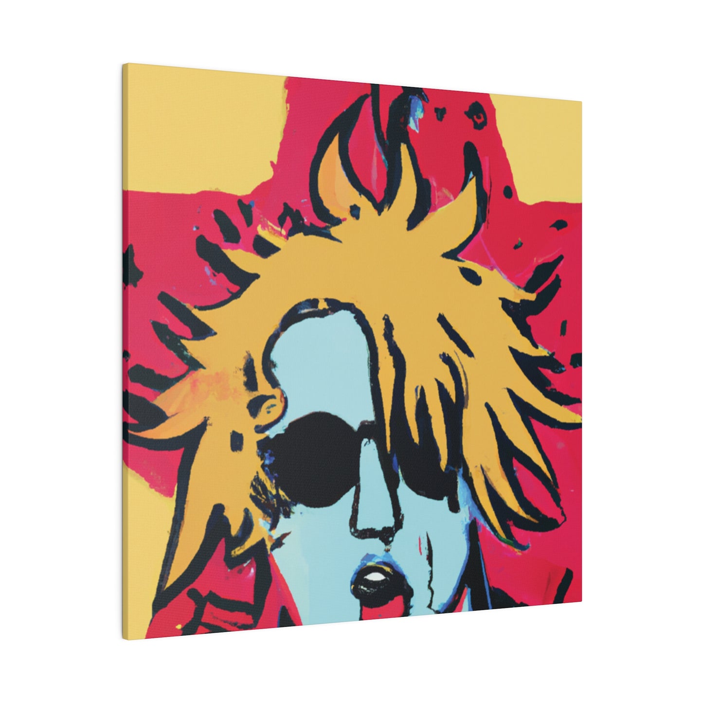 8143X - Rockstar Painting Print | Face | Abstract | Poster | Home Decor | Wall Art | Music Art | Canvas