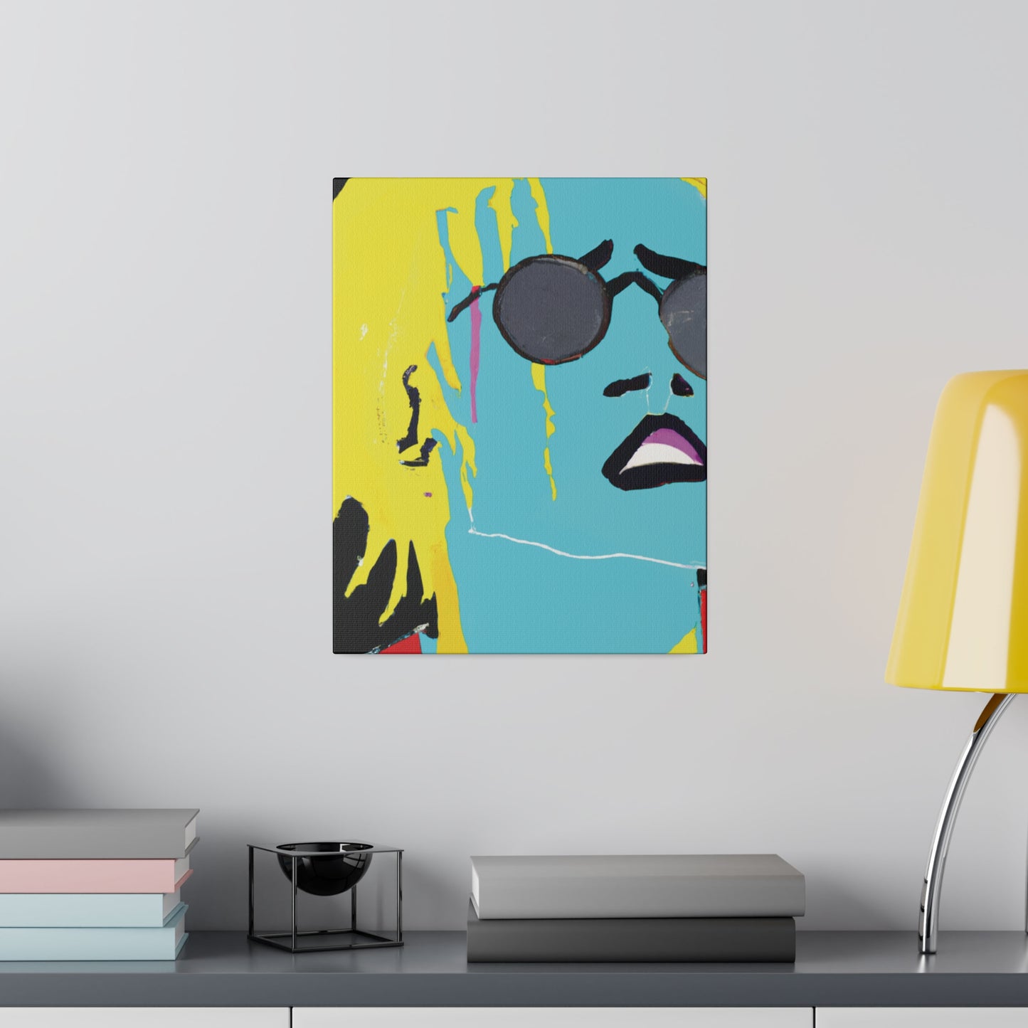 3863S - Rockstar Painting Print | Face | Abstract | Poster | Home Decor | Wall Art | Music Art | Canvas