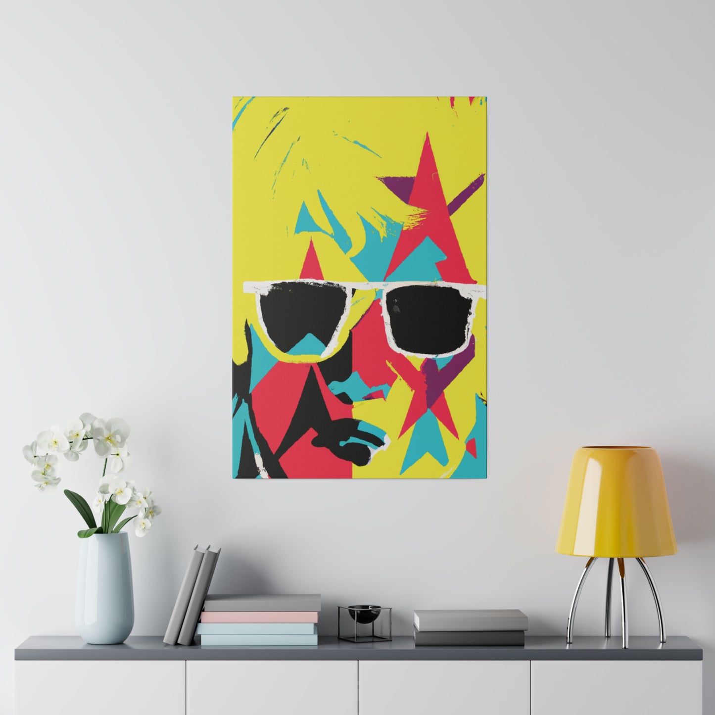 8383B - Rockstar Painting Print | Face | Abstract | Poster | Home Decor | Wall Art | Music Art | Canvas