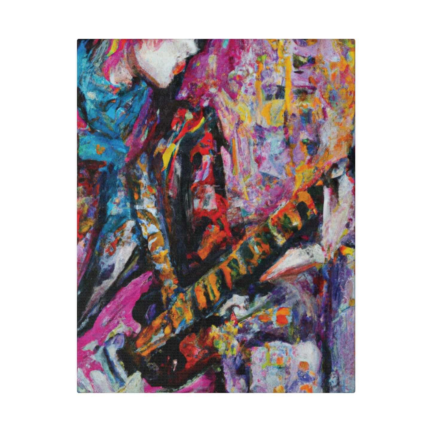 7772X - Rockstar Oil Painting Style Print | Poster | Home Decor | Wall Art | Music Art | Canvas