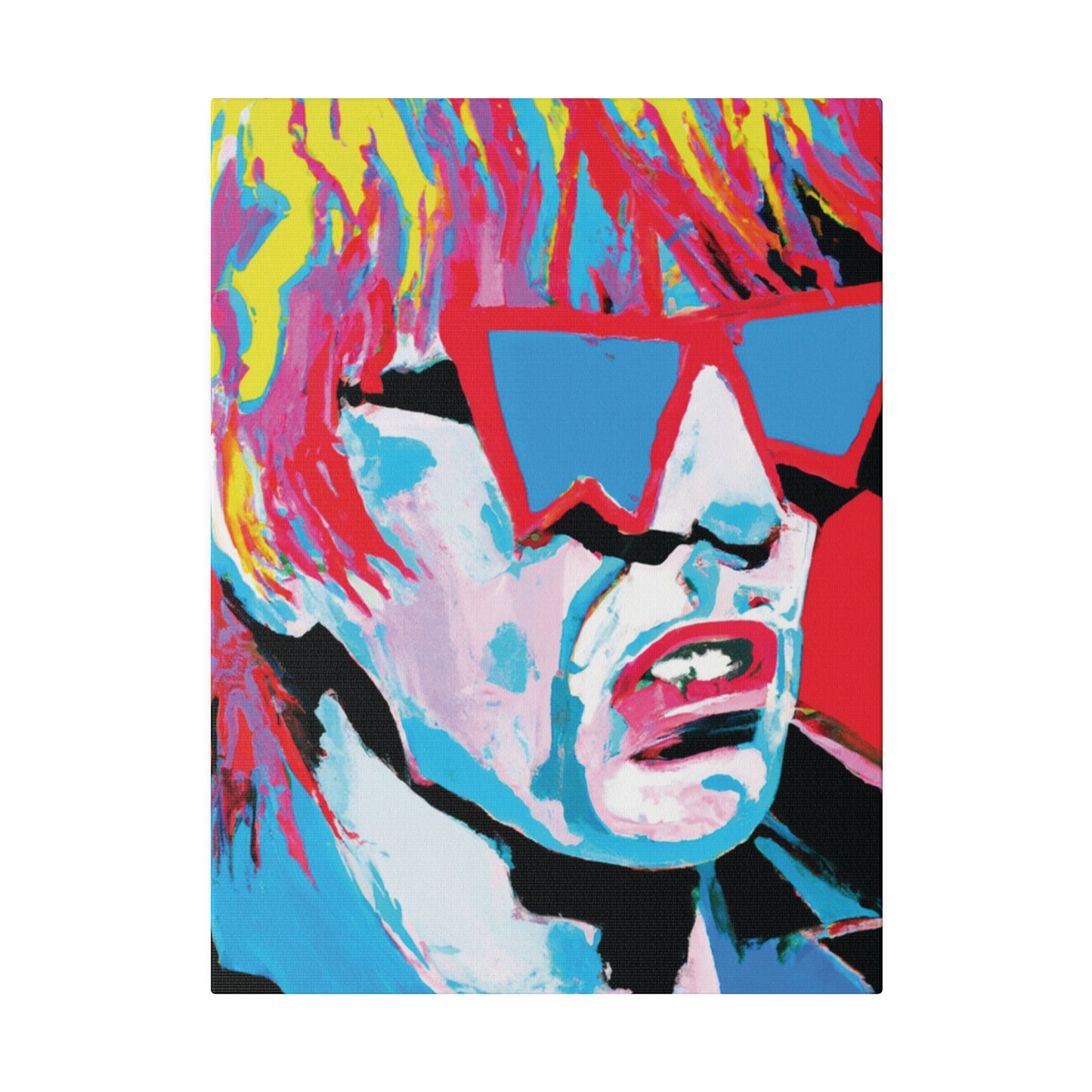 8517X - Rockstar Painting Print | Face | Abstract | Poster | Home Decor | Wall Art | Music Art | Canvas