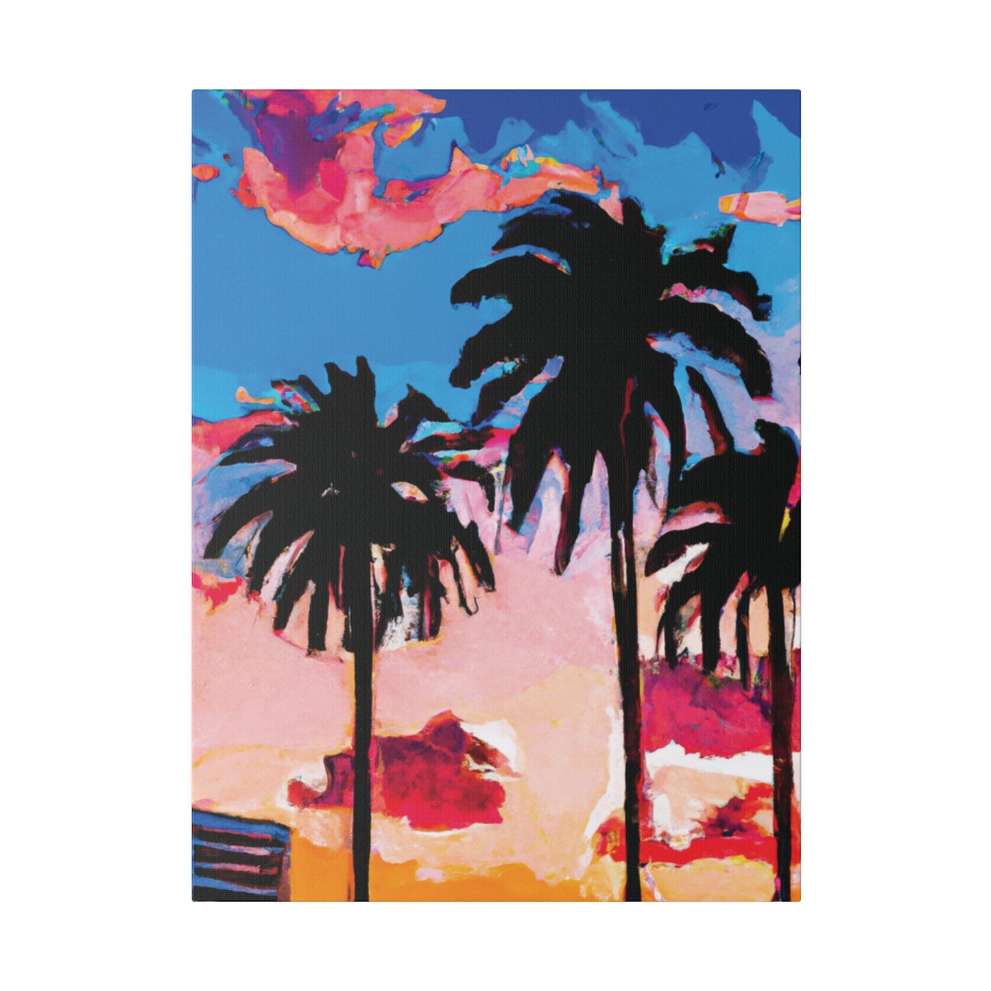 4347Z - Miami Beach Sunset Painting Print | Miami | Beach | Sunset | Poster | Home Decor | Wall Art | Canvas