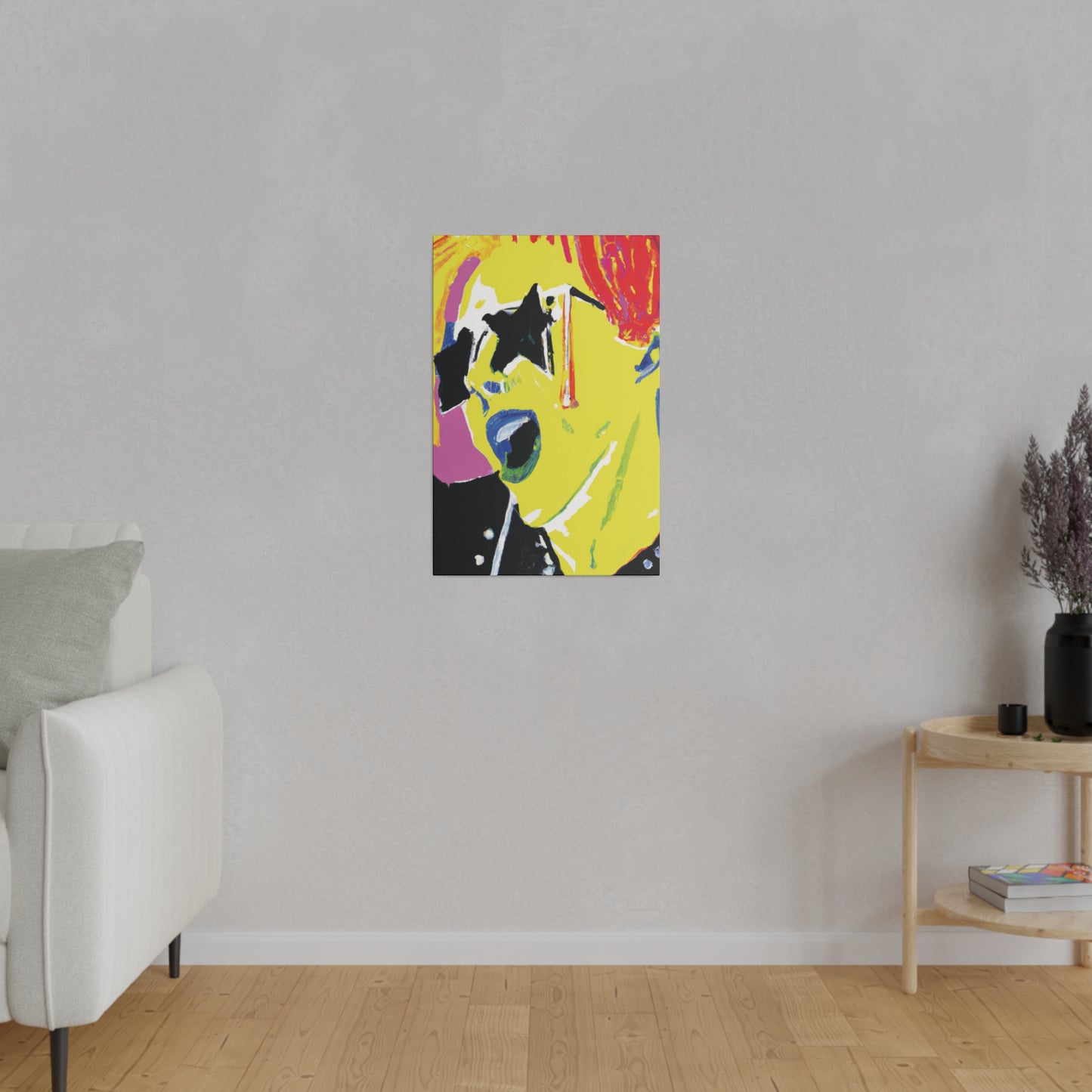 1328F - Rockstar Painting Print | Face | Abstract | Poster | Home Decor | Wall Art | Music Art | Canvas