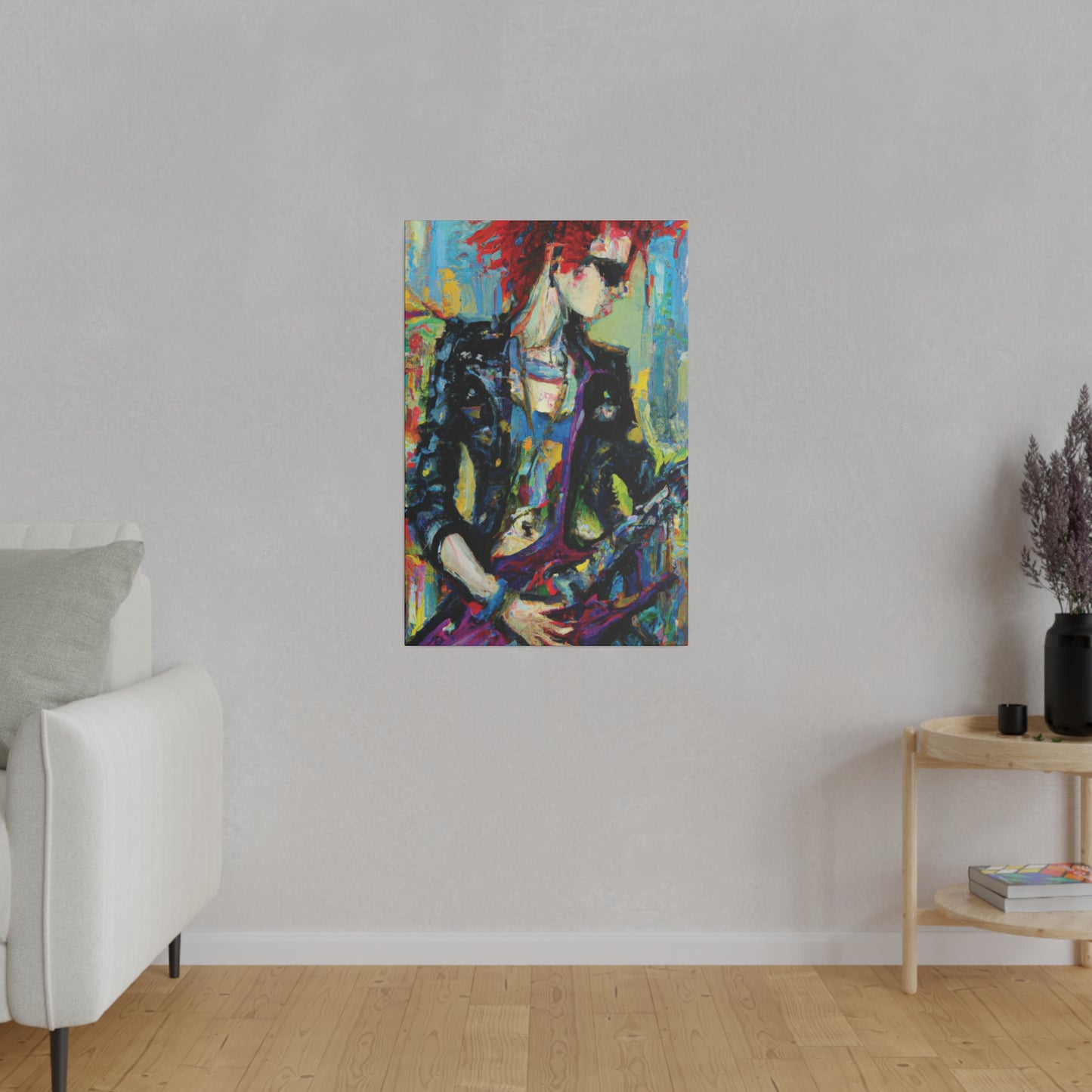9745J - Rockstar Oil Painting Style Print | Poster | Home Decor | Wall Art | Music Art | Canvas
