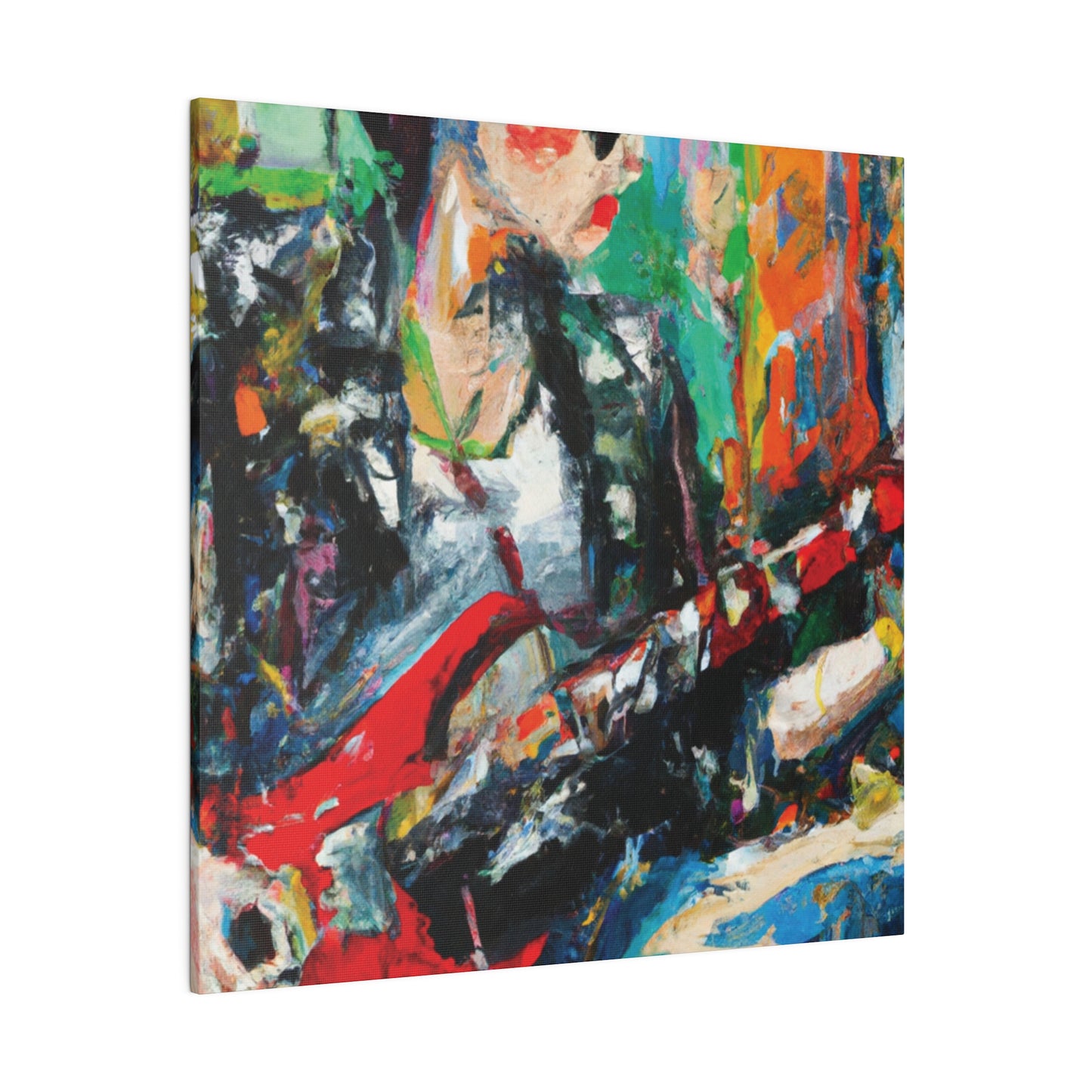 8390L - Rockstar Oil Painting Style Print | Poster | Home Decor | Wall Art | Music Art | Canvas