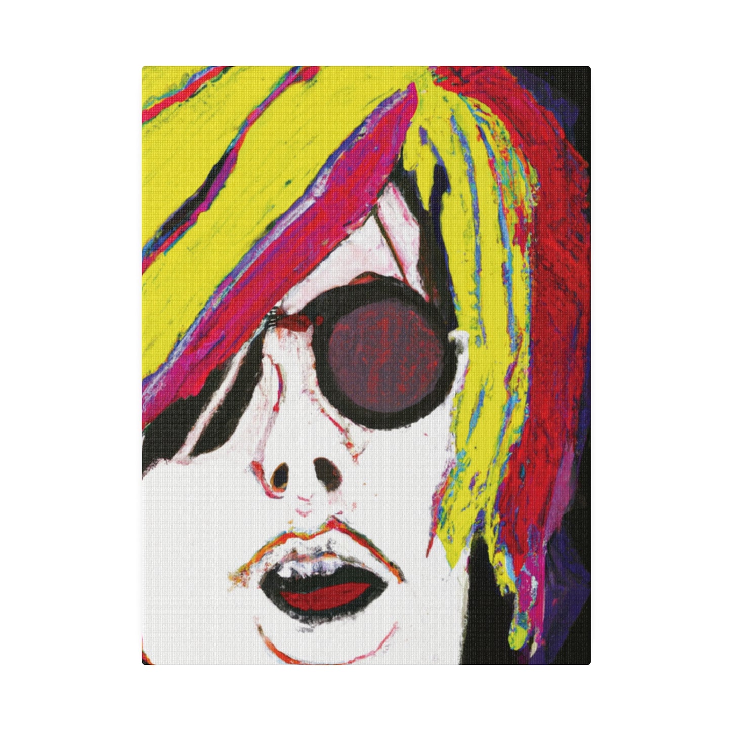 1273Y - Rockstar Painting Print | Face | Abstract | Poster | Home Decor | Wall Art | Music Art | Canvas