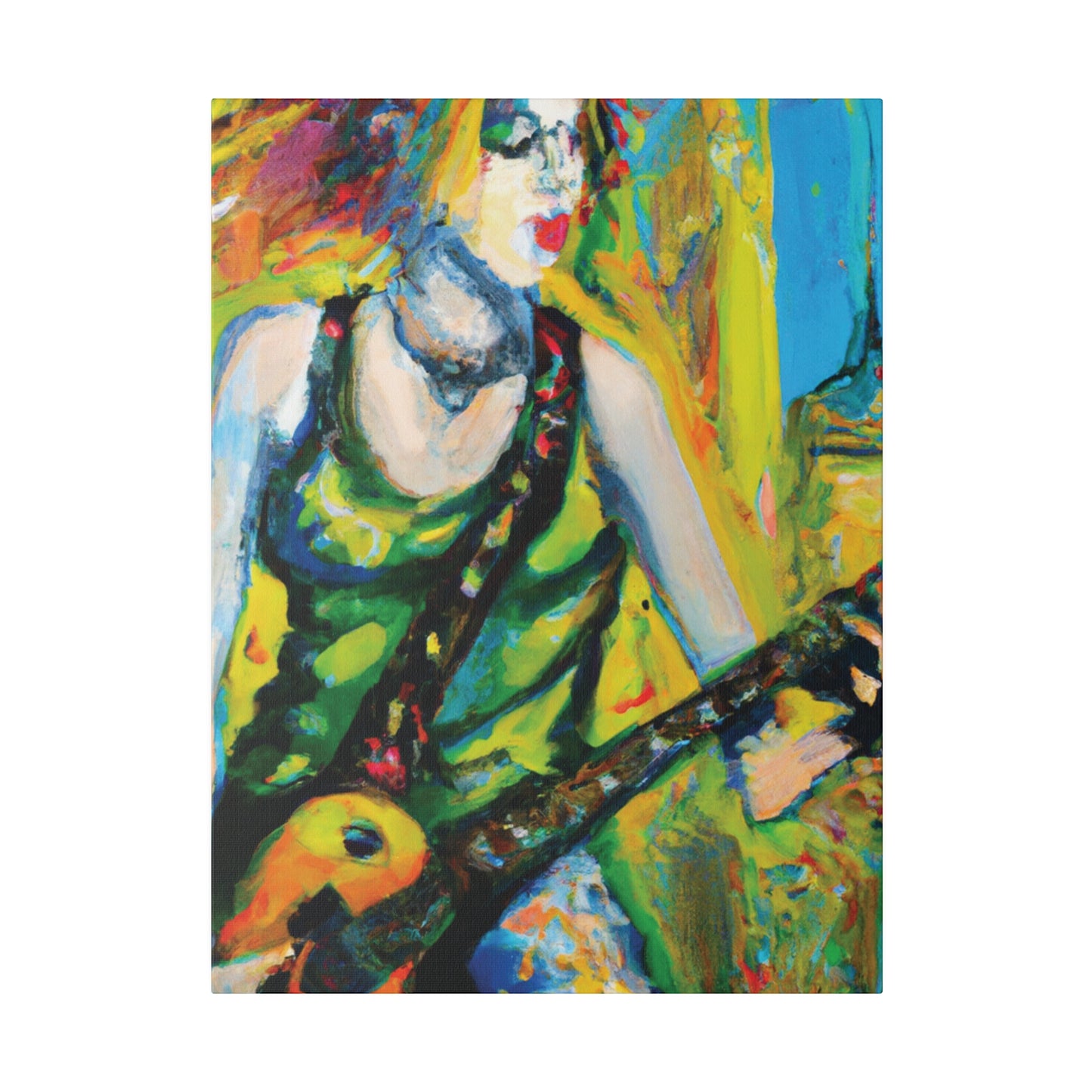 4713C - Rockstar Oil Painting Style Print | Poster | Home Decor | Wall Art | Music Art | Canvas