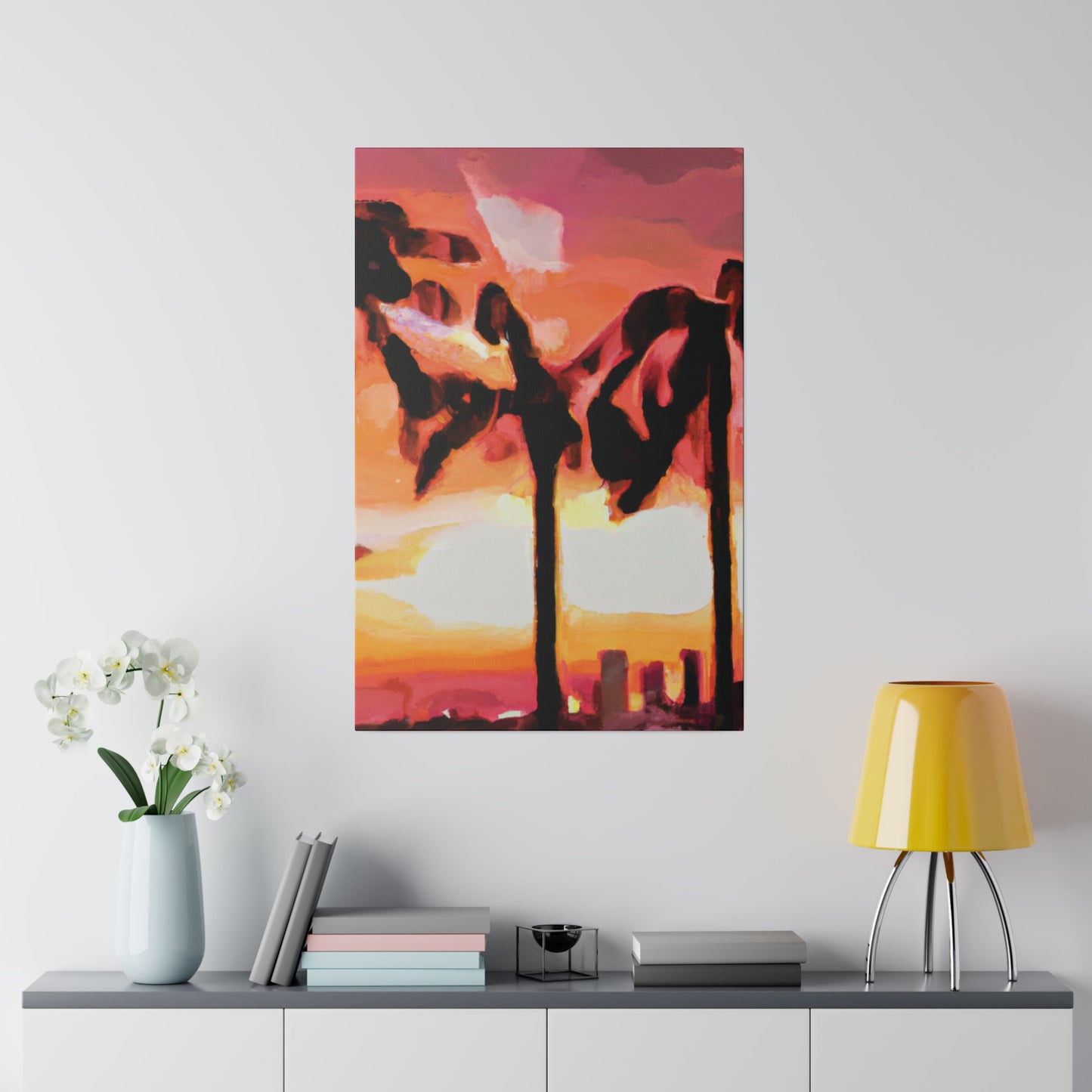 6372O - Miami Beach Sunset Painting Print | Miami | Beach | Sunset | Poster | Home Decor | Wall Art | Canvas