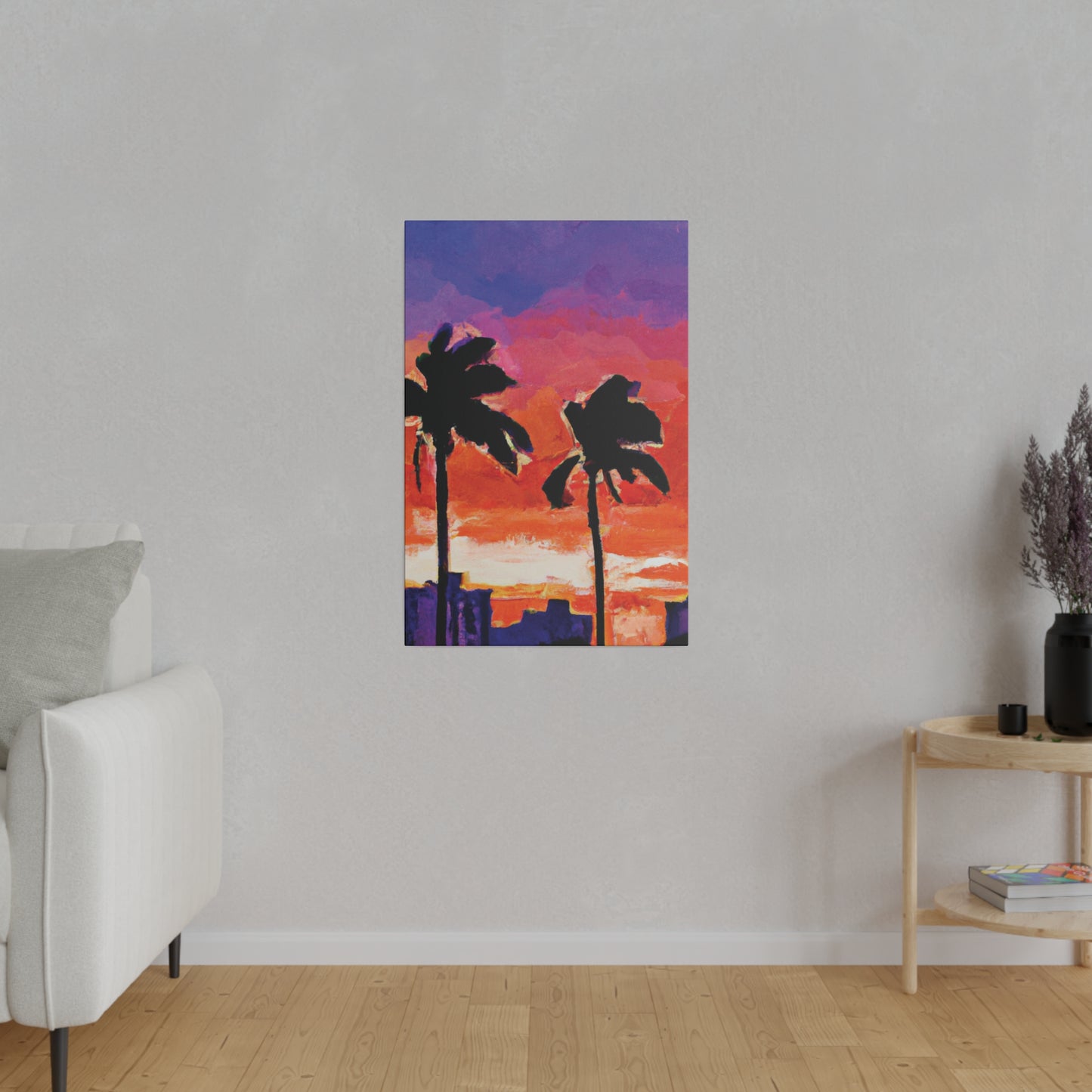 3243X - Miami Beach Sunset Painting Print | Miami | Beach | Sunset | Poster | Home Decor | Wall Art | Canvas