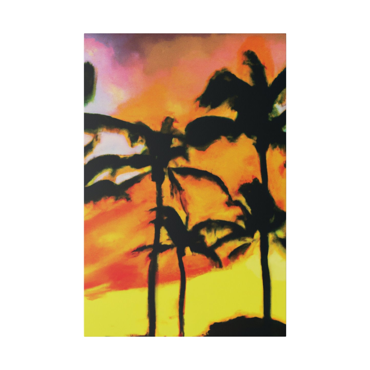 8694V - Miami Beach Sunset Painting Print | Miami | Beach | Sunset | Poster | Home Decor | Wall Art | Canvas
