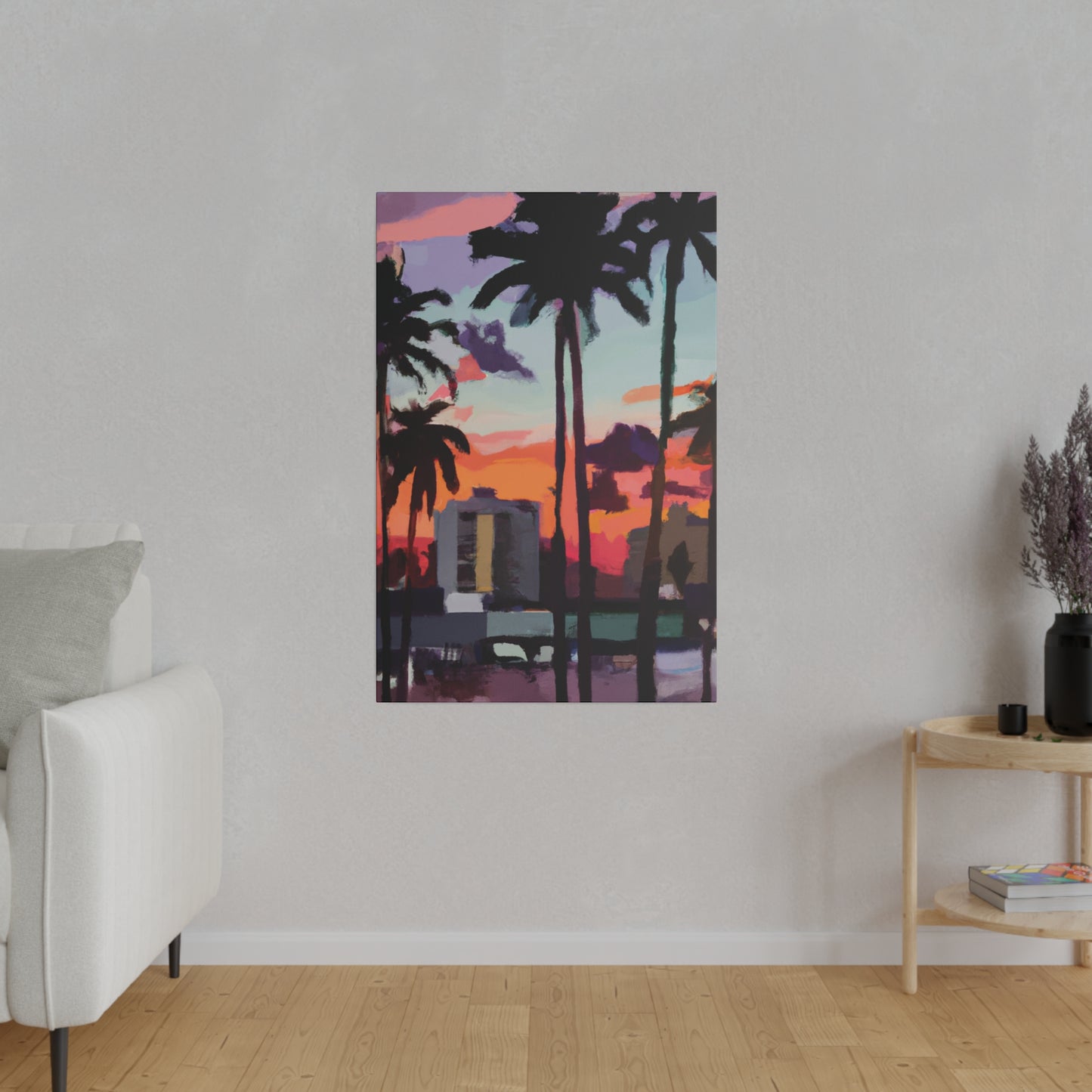 8405R - Miami Beach Sunset Painting Print | Miami | Beach | Sunset | Poster | Home Decor | Wall Art | Canvas