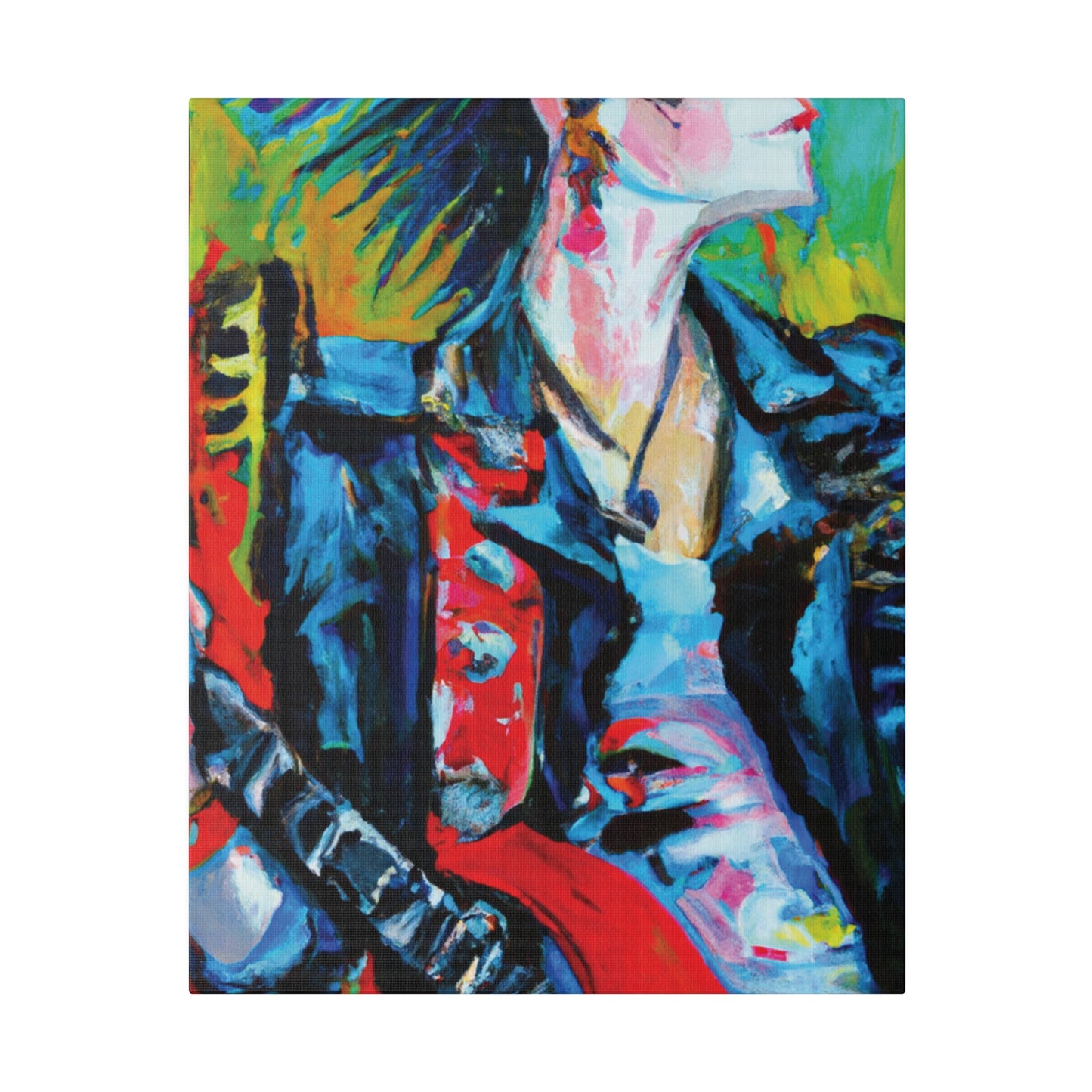 4109T - Rockstar Oil Painting Style Print | Poster | Home Decor | Wall Art | Music Art | Canvas