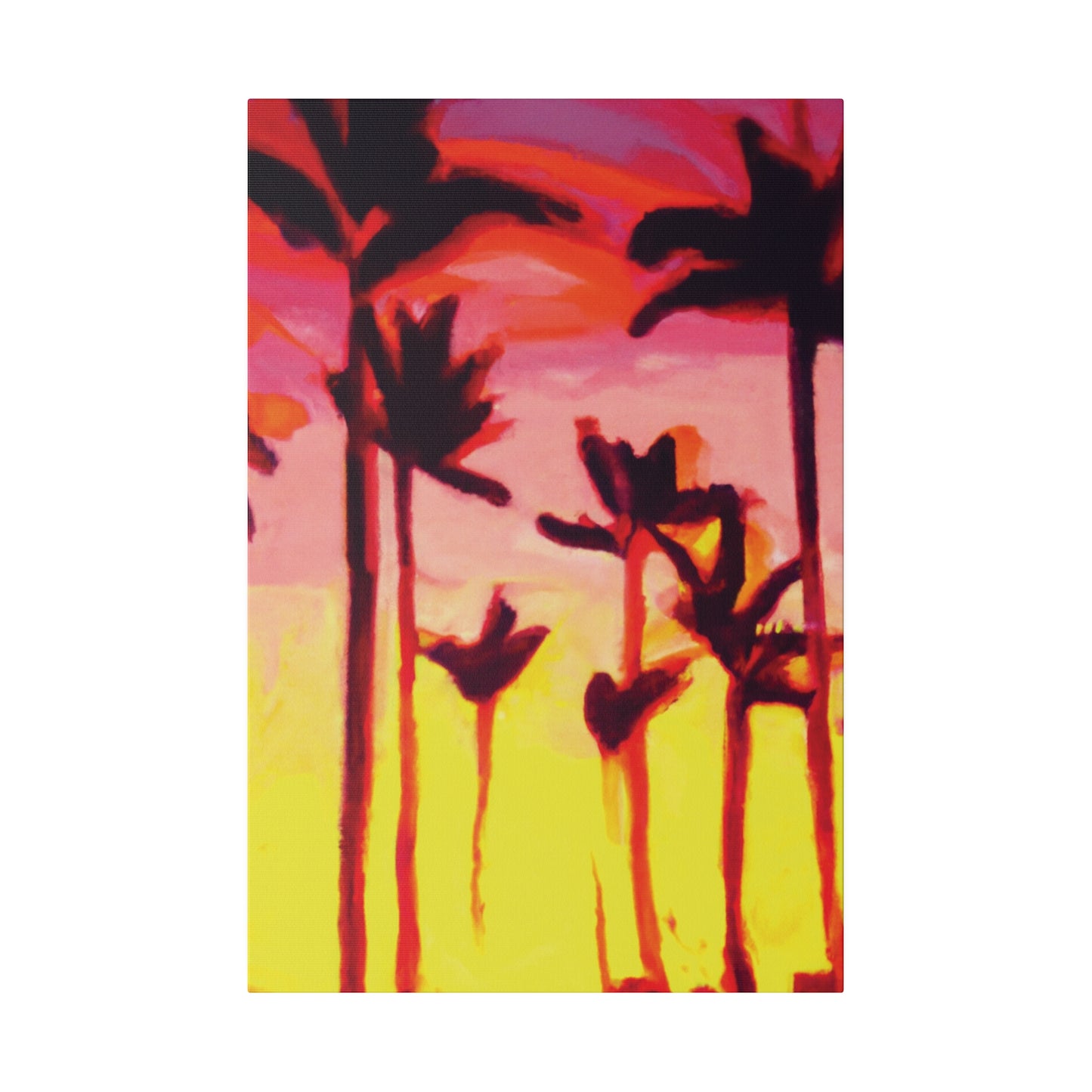 2249A - Miami Beach Sunset Painting Print | Miami | Beach | Sunset | Poster | Home Decor | Wall Art | Canvas