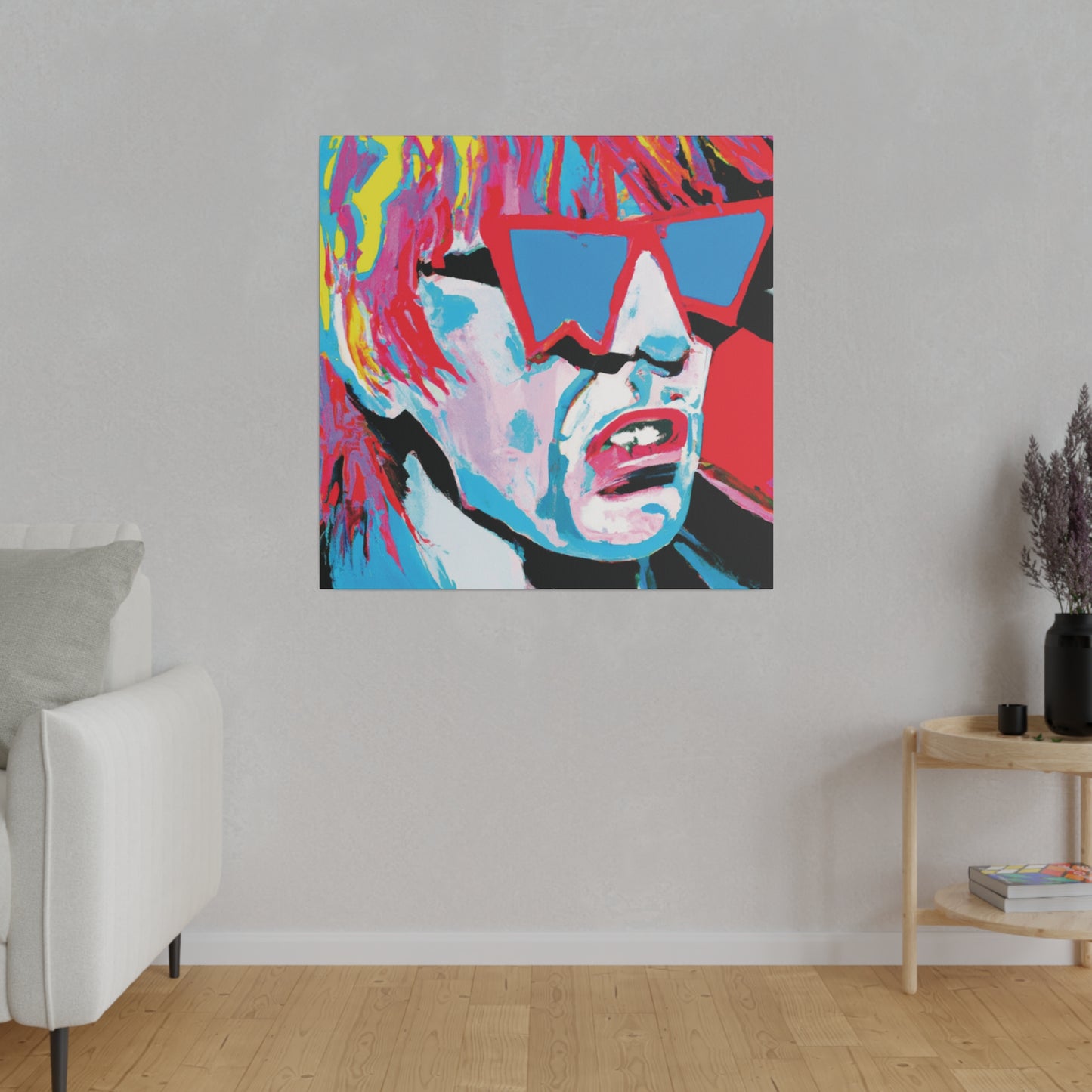 8517X - Rockstar Painting Print | Face | Abstract | Poster | Home Decor | Wall Art | Music Art | Canvas