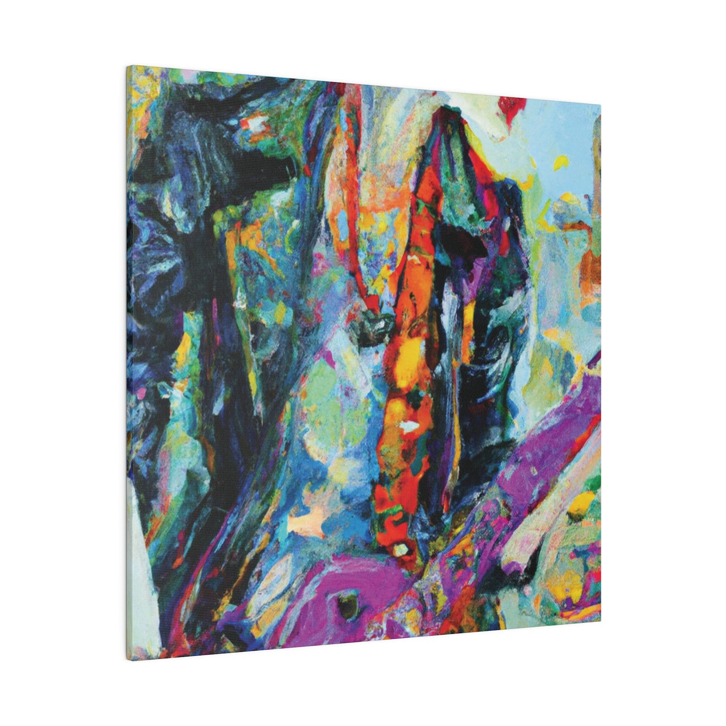 9351Q - Rockstar Oil Painting Style Print | Poster | Home Decor | Wall Art | Music Art | Canvas