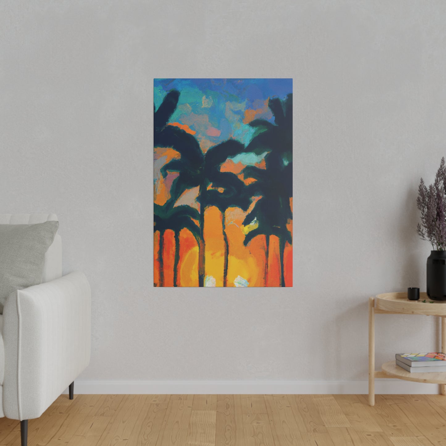 6877B - Miami Beach Sunset Painting Print | Miami | Beach | Sunset | Poster | Home Decor | Wall Art | Canvas