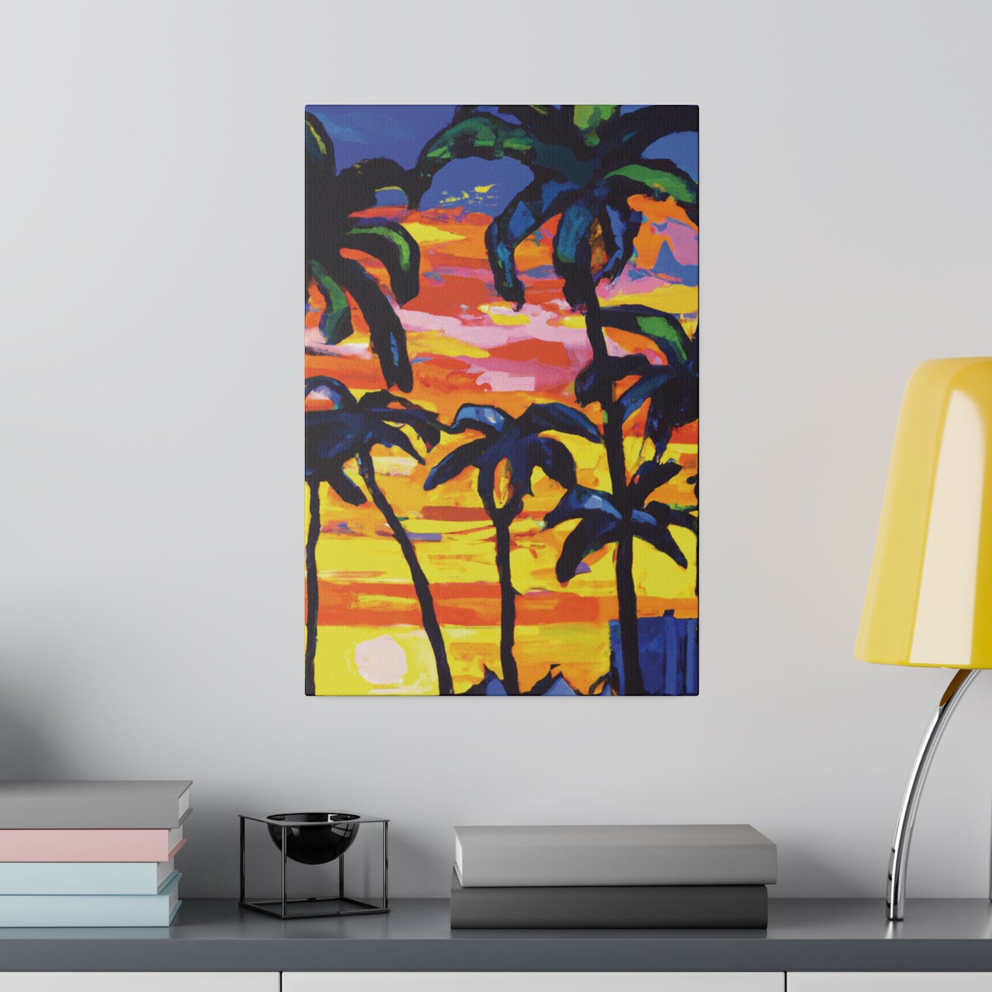 9087W - Miami Beach Sunset Painting Print | Miami | Beach | Sunset | Poster | Home Decor | Wall Art | Canvas