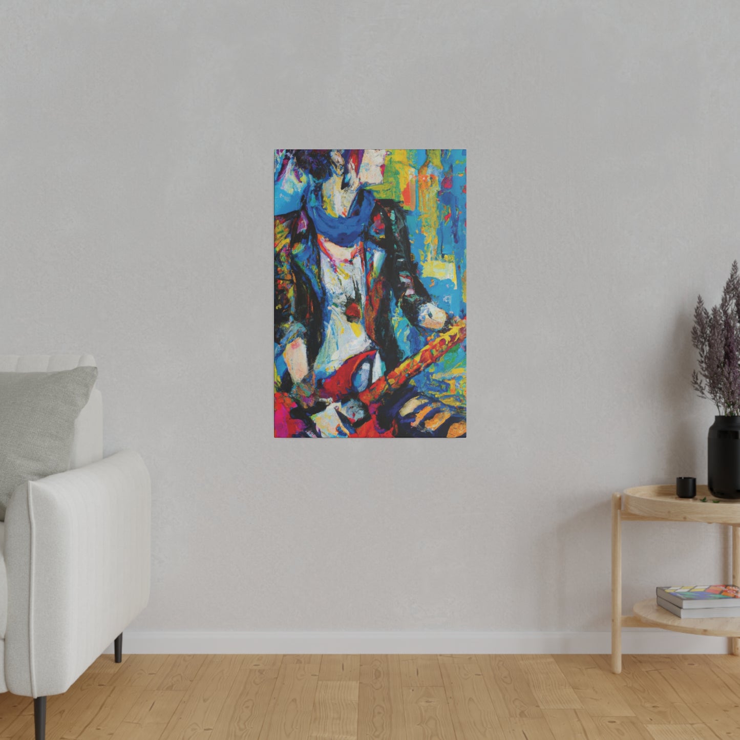 2583Q - Rockstar Oil Painting Style Print | Poster | Home Decor | Wall Art | Music Art | Canvas