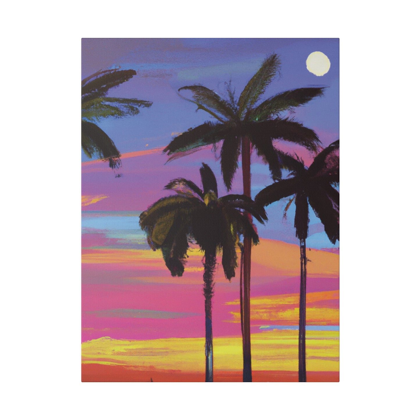 4360Y - Miami Beach Sunset Painting Print | Miami | Beach | Sunset | Poster | Home Decor | Wall Art | Canvas