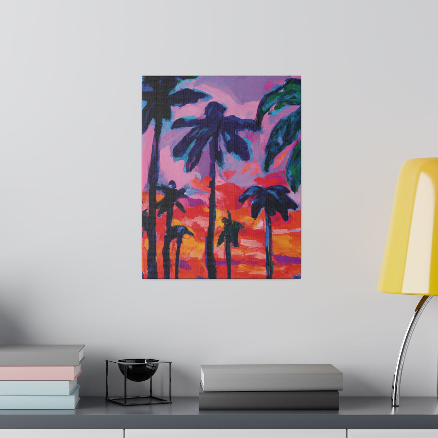 4754Q - Miami Beach Sunset Painting Print | Miami | Beach | Sunset | Poster | Home Decor | Wall Art | Canvas
