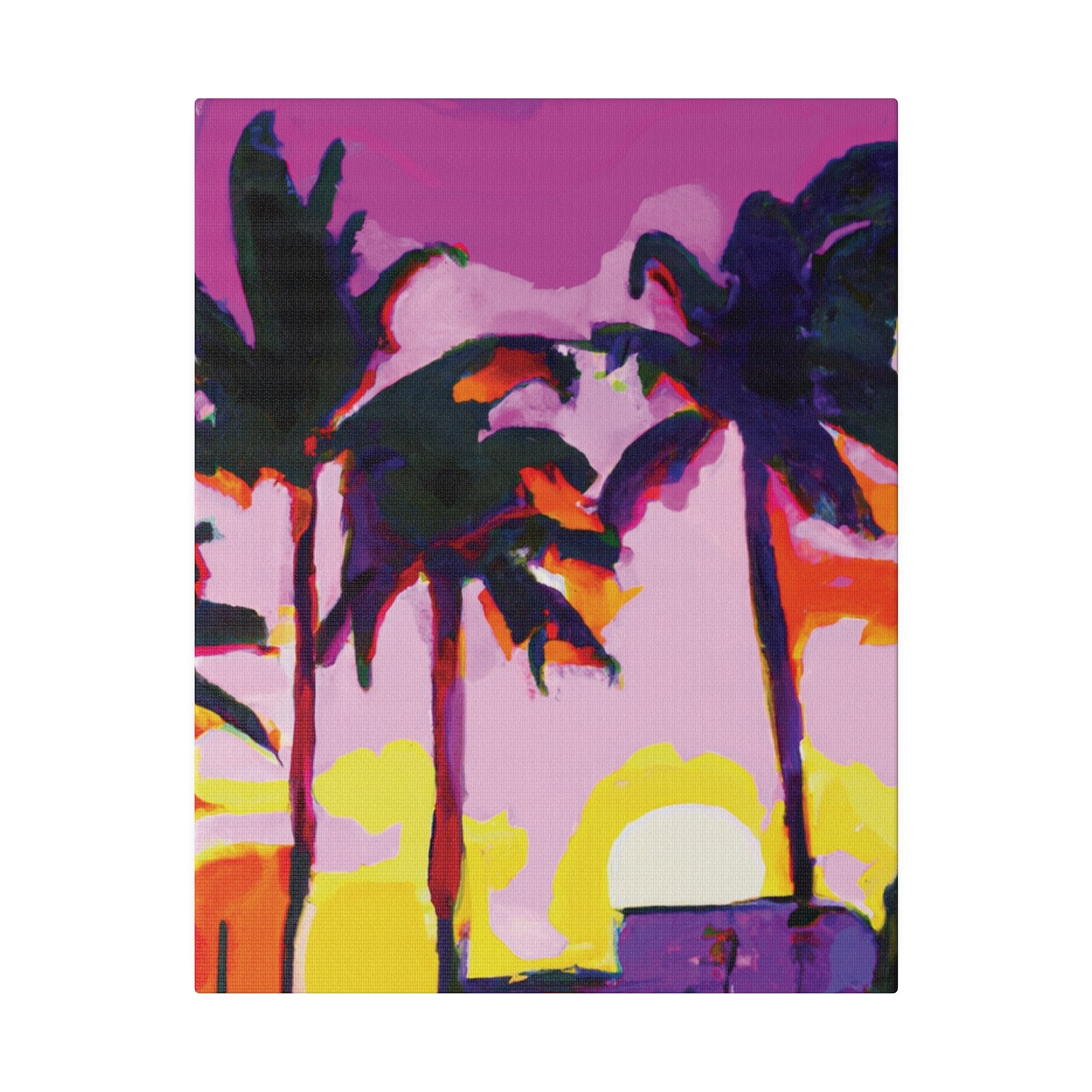 7146G - Miami Beach Sunset Painting Print | Miami | Beach | Sunset | Poster | Home Decor | Wall Art | Canvas