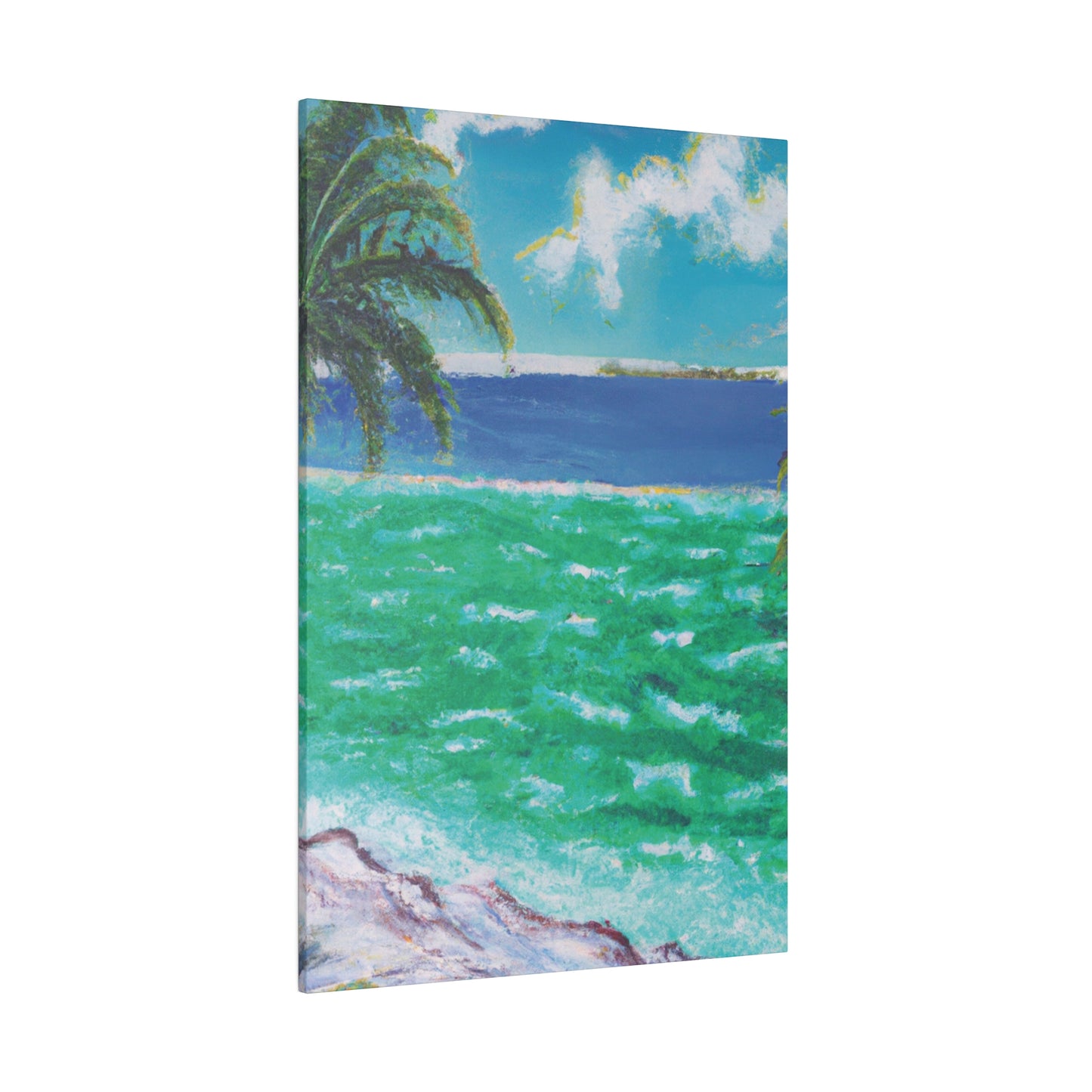 8274K - Bahamas Ocean Painting Print | Bahamas | Ocean | Beach | Poster | Home Decor | Wall Art | Canvas