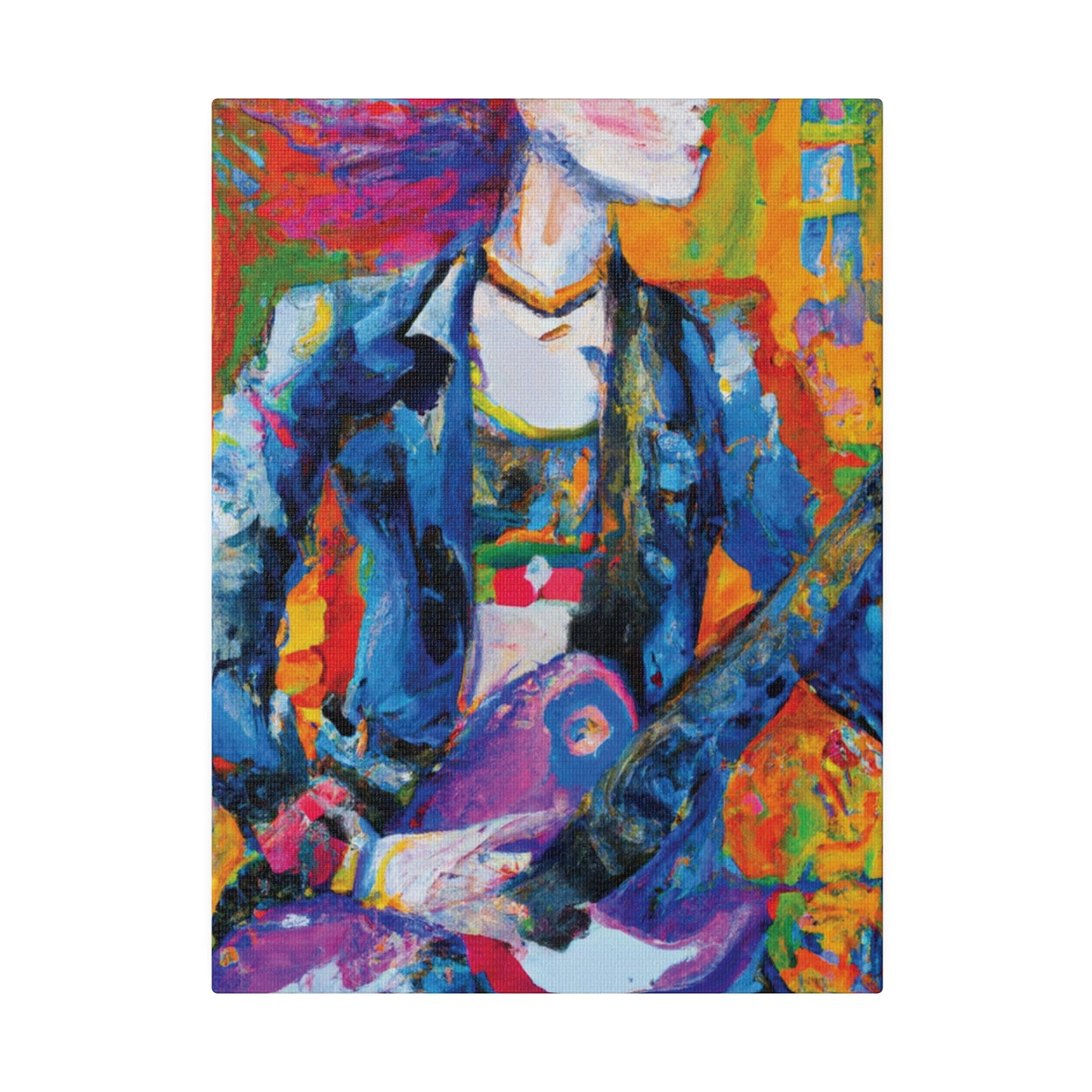 8135R - Rockstar Oil Painting Style Print | Poster | Home Decor | Wall Art | Music Art | Canvas