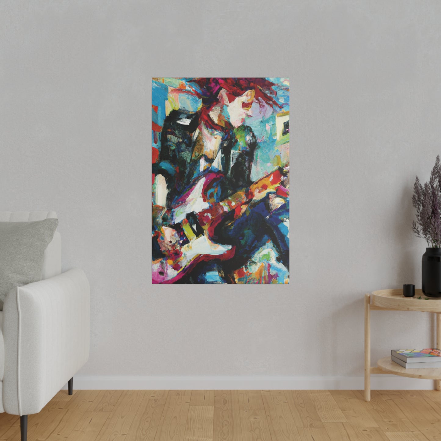 3767O - Rockstar Oil Painting Style Print | Poster | Home Decor | Wall Art | Music Art | Canvas