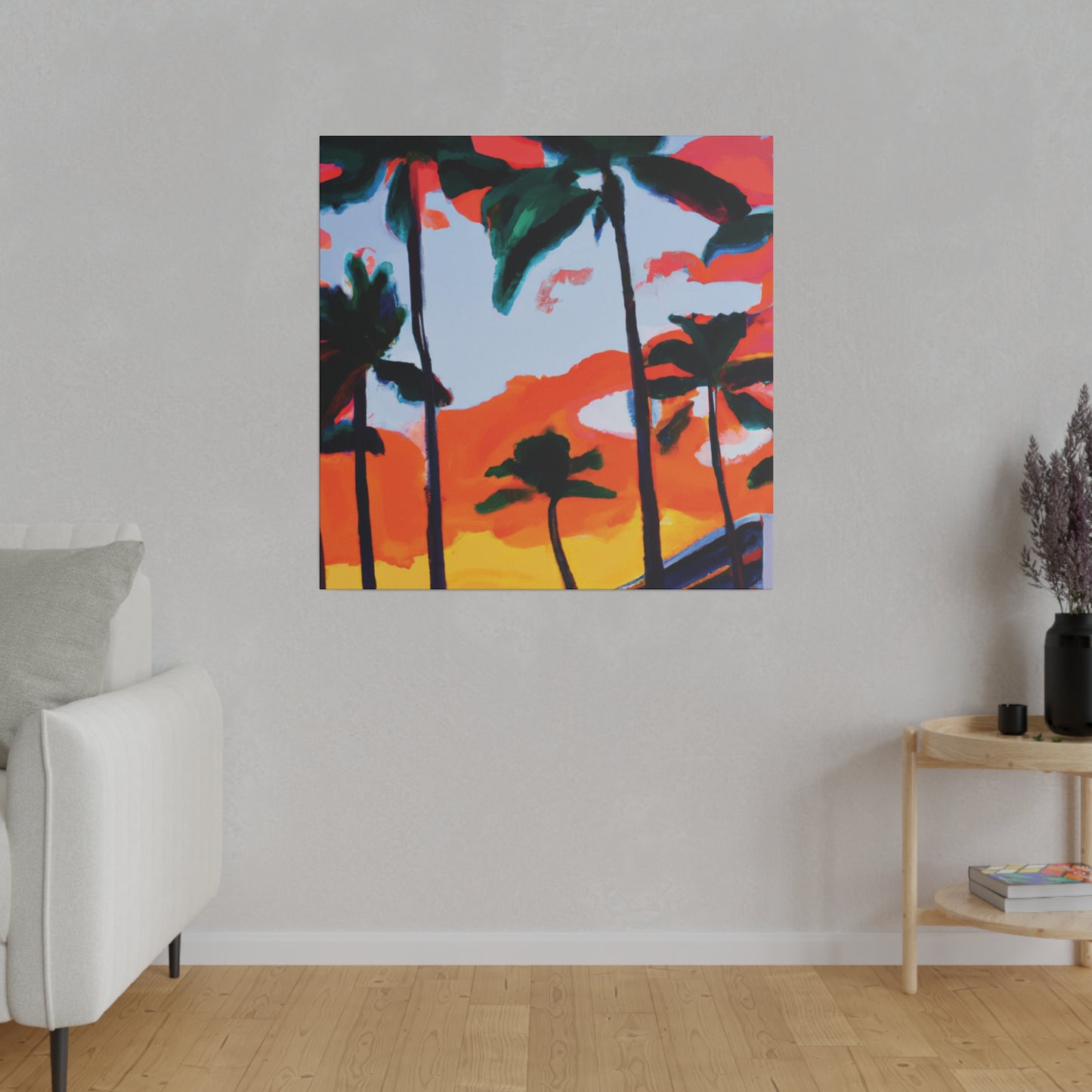 2741Q - Miami Beach Sunset Painting Print | Miami | Beach | Sunset | Poster | Home Decor | Wall Art | Canvas