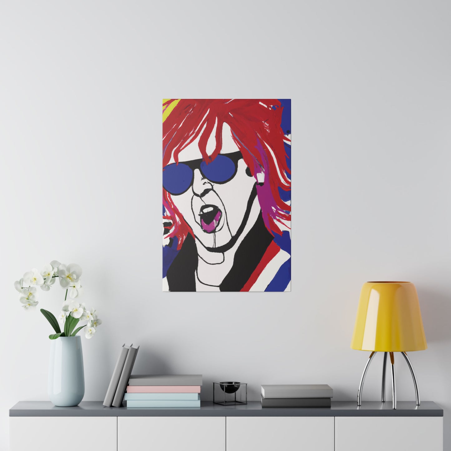 4739V - Rockstar Painting Print | Face | Abstract | Poster | Home Decor | Wall Art | Music Art | Canvas