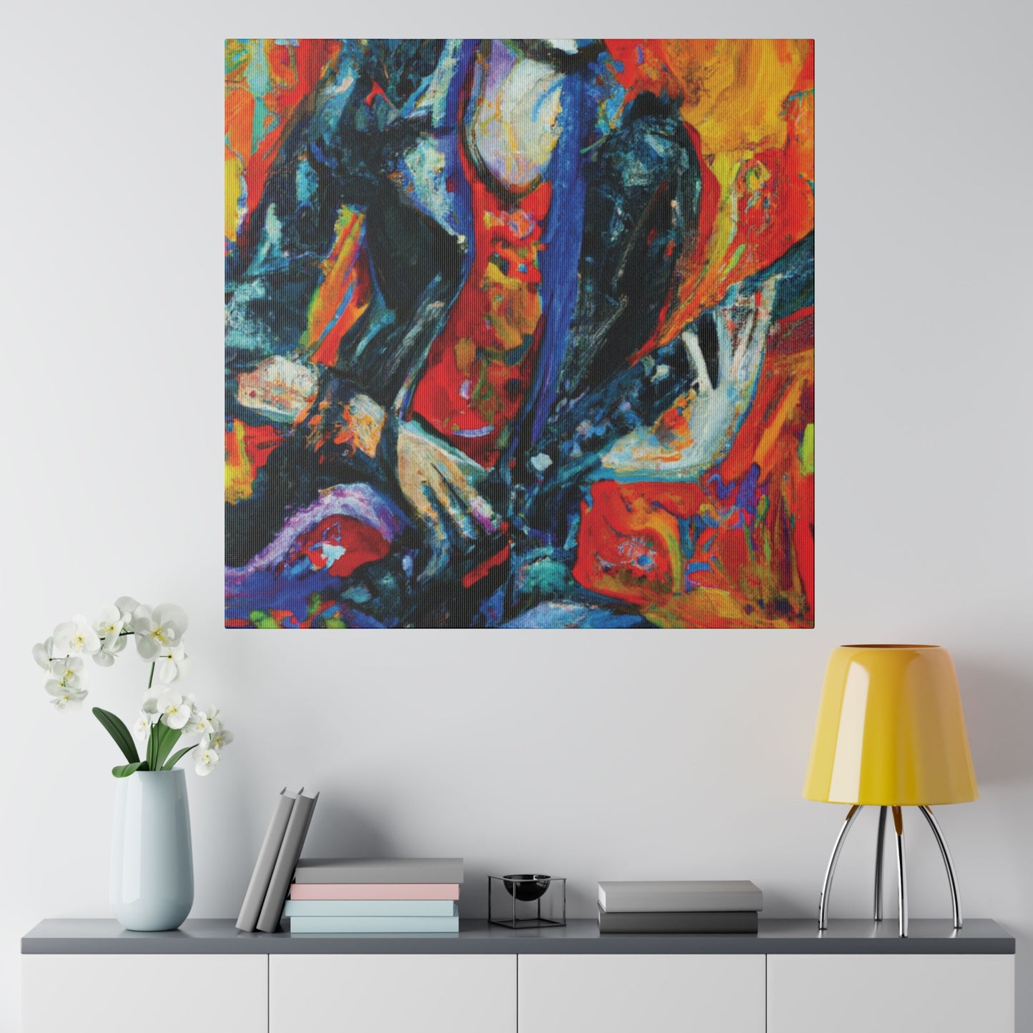 7348F - Rockstar Oil Painting Style Print | Poster | Home Decor | Wall Art | Music Art | Canvas
