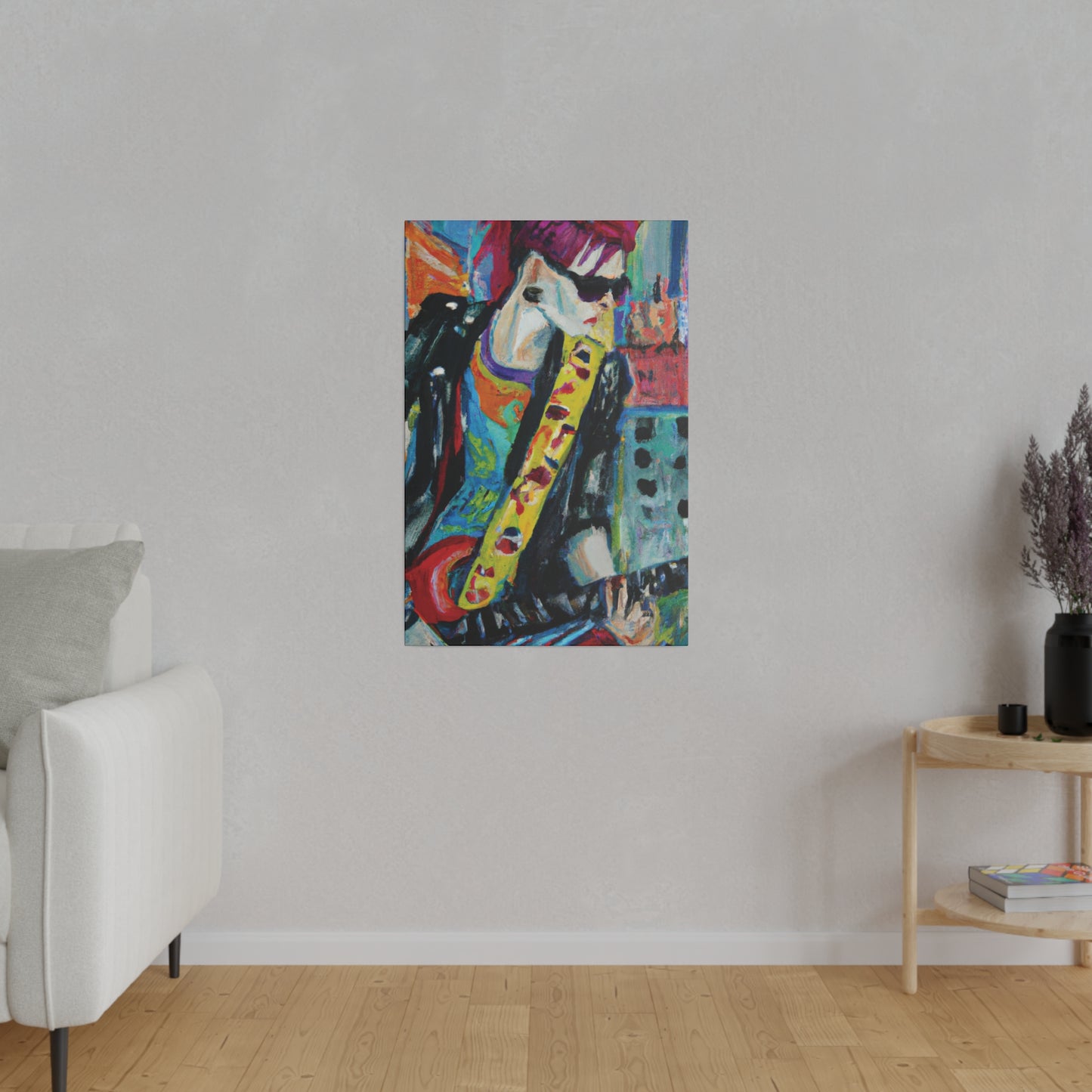 6518A - Rockstar Oil Painting Style Print | Poster | Home Decor | Wall Art | Music Art | Canvas