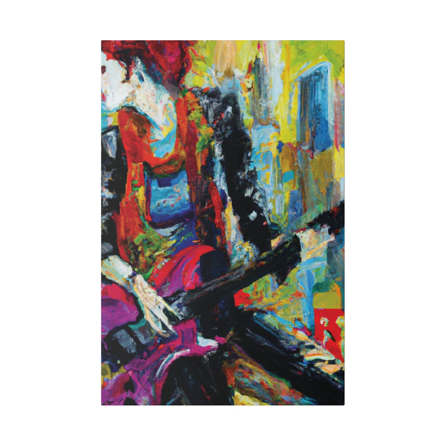 7692O - Rockstar Oil Painting Style Print | Poster | Home Decor | Wall Art | Music Art | Canvas